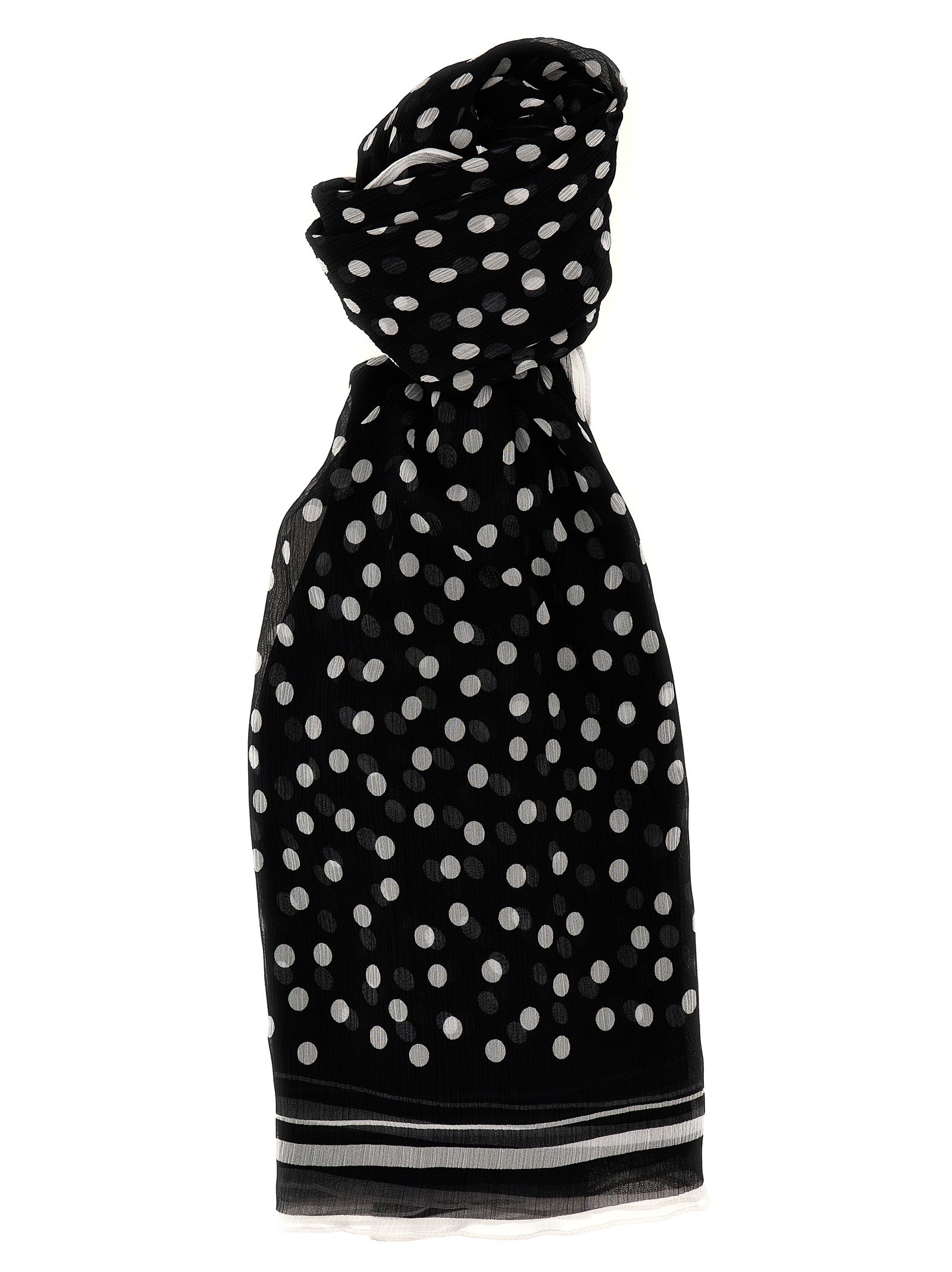 Dolce & Gabbana Polka Dot Chiffon Scarf