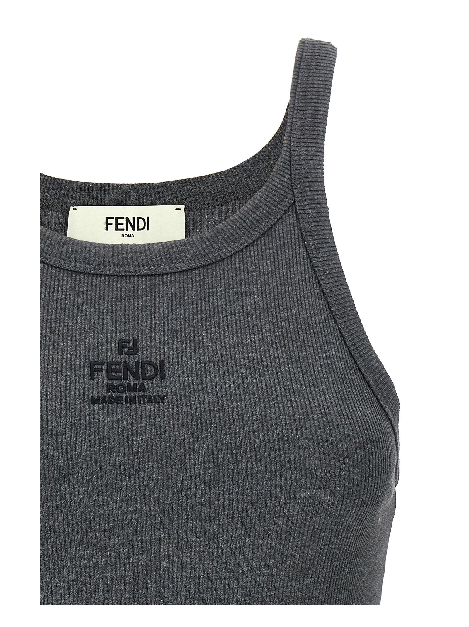 Fendi Logo Embroidery Top