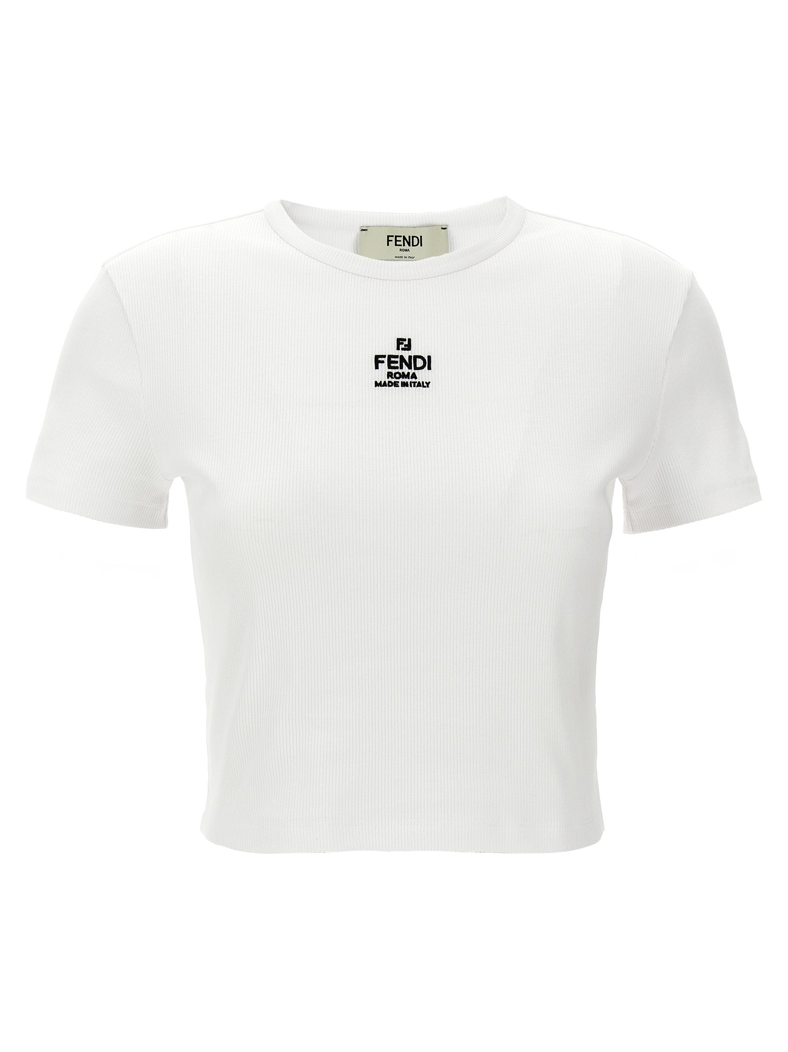 Fendi 'Fendi' Cropped T-Shirt