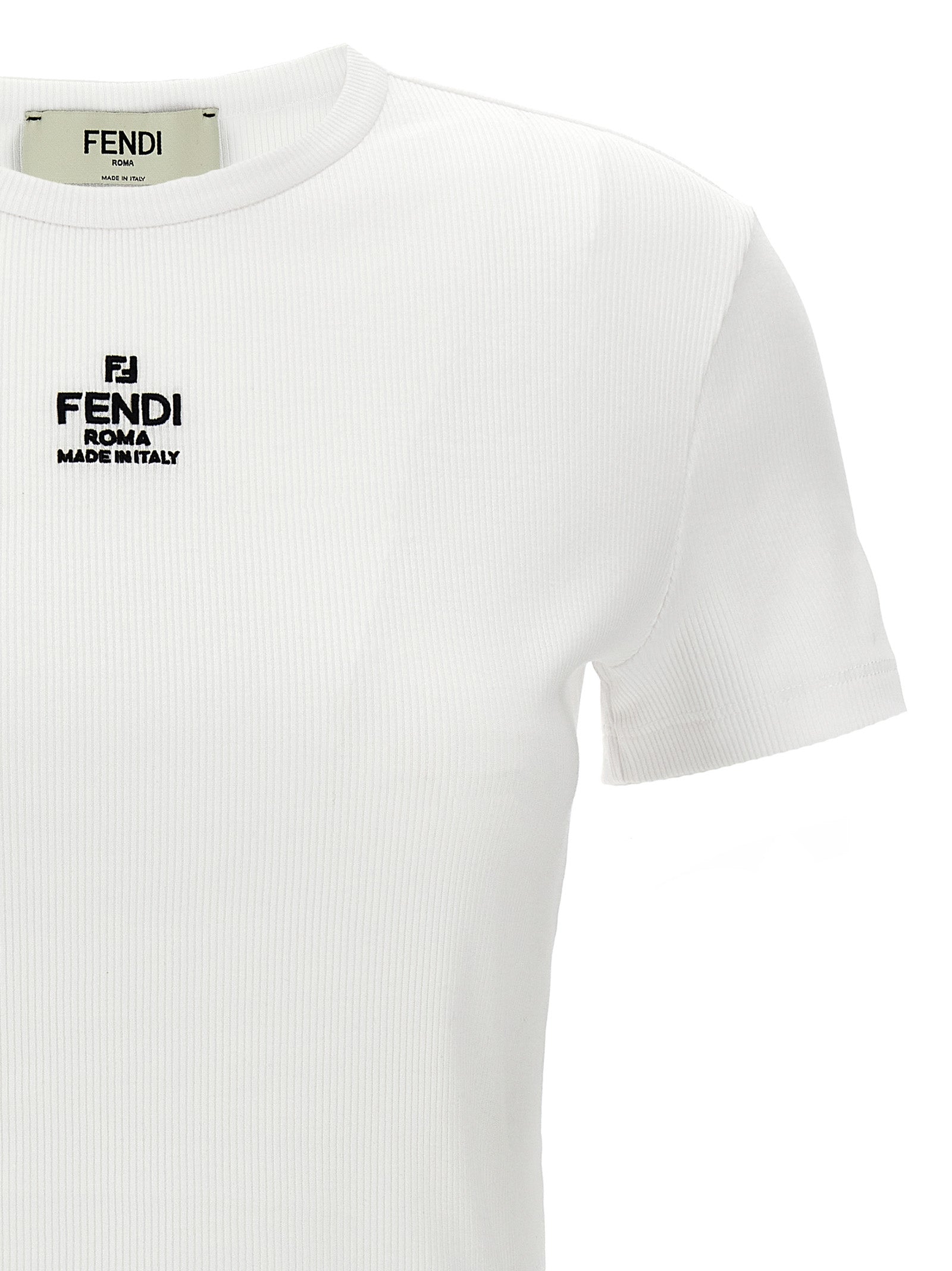 Fendi 'Fendi' Cropped T-Shirt