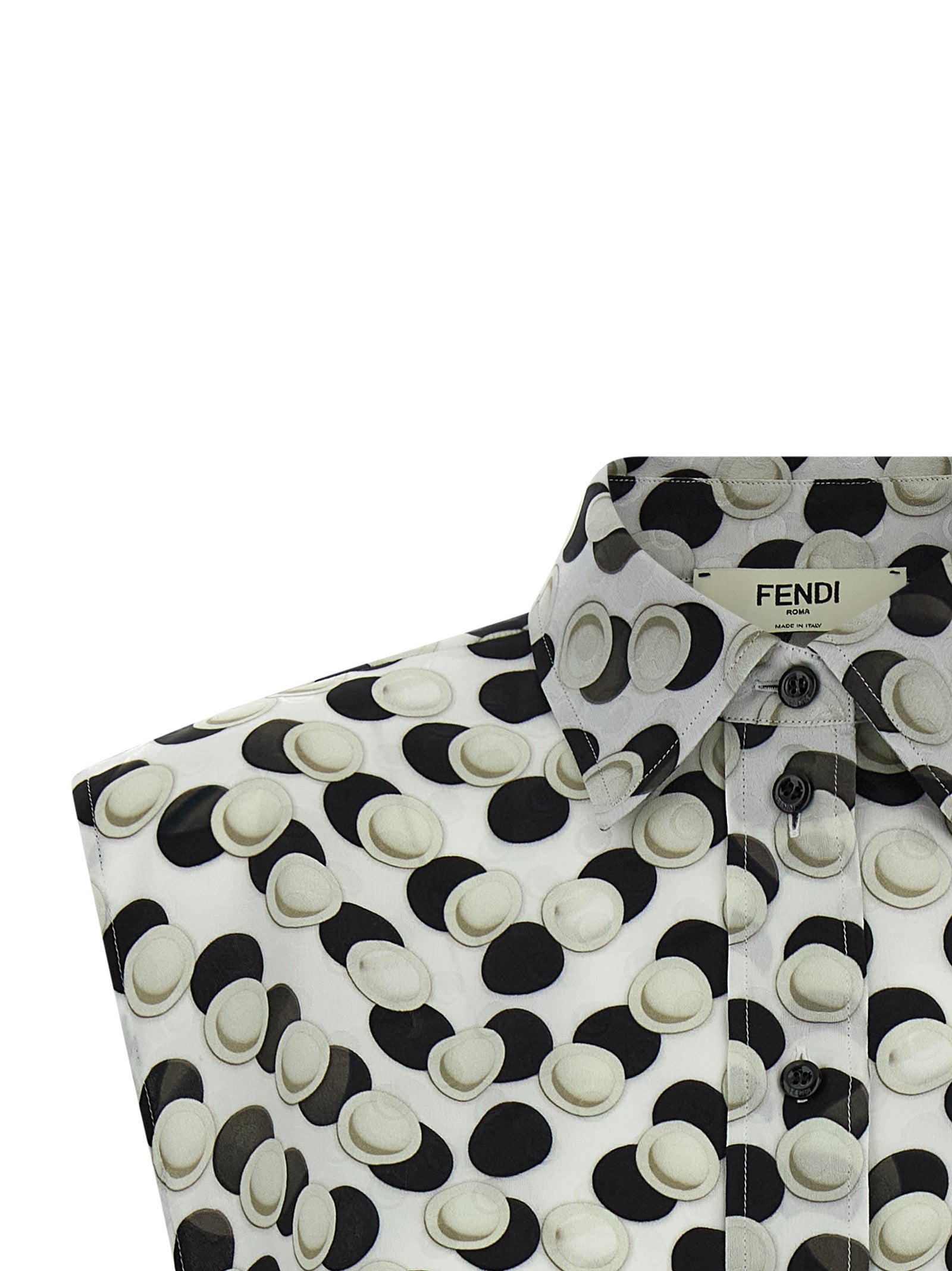 Fendi Polka Dot Crop Top