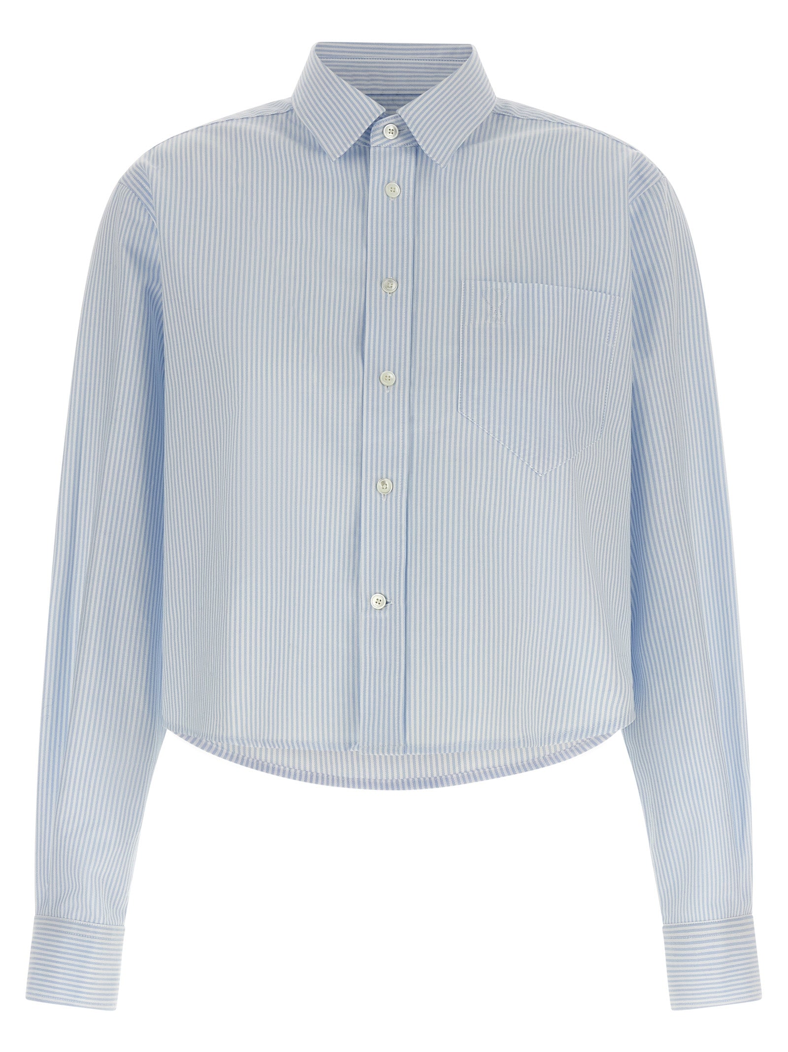 Ami Paris 'Ami De Coeur' Cropped Shirt