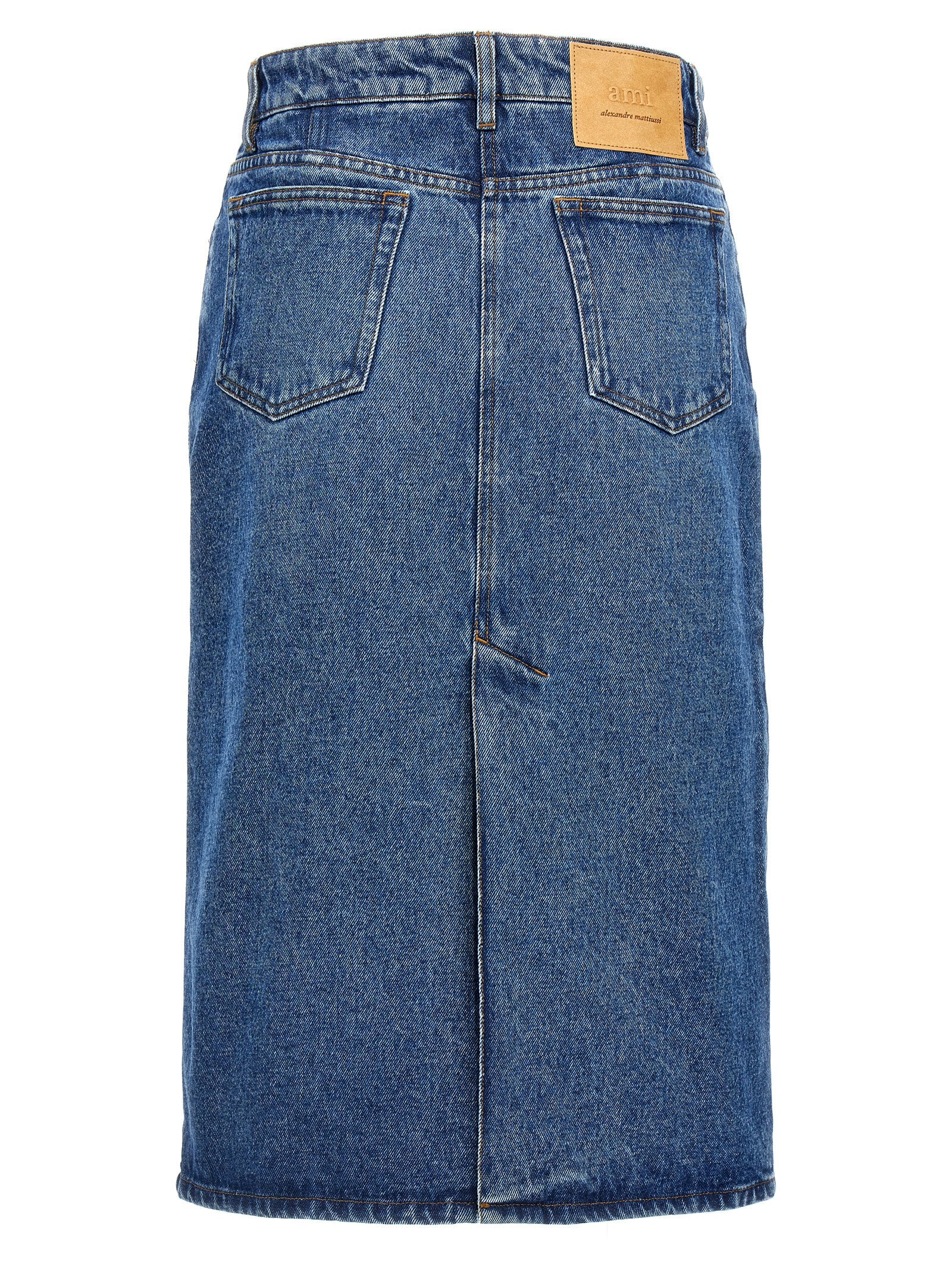 Ami Paris Denim Skirt