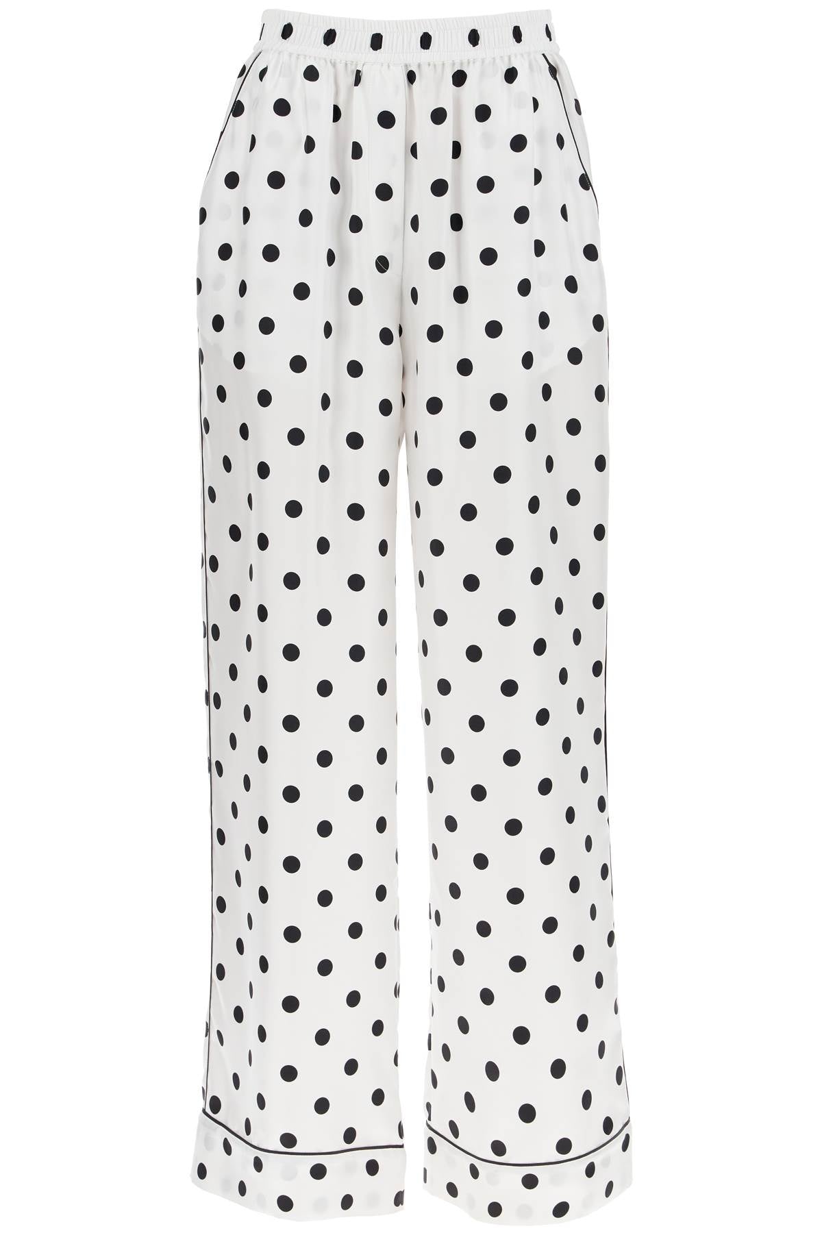 Dolce & Gabbana Silk Polka Dot Print Pajama