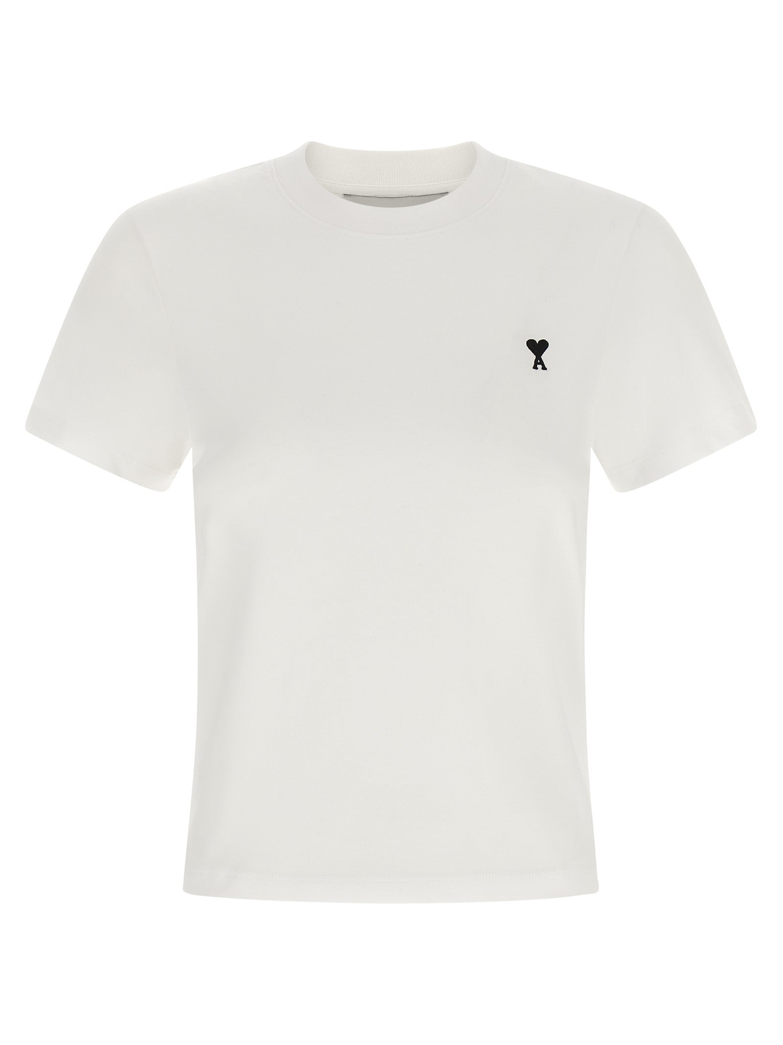 Ami Paris 'Ami De Coeur' Cropped T-Shirt