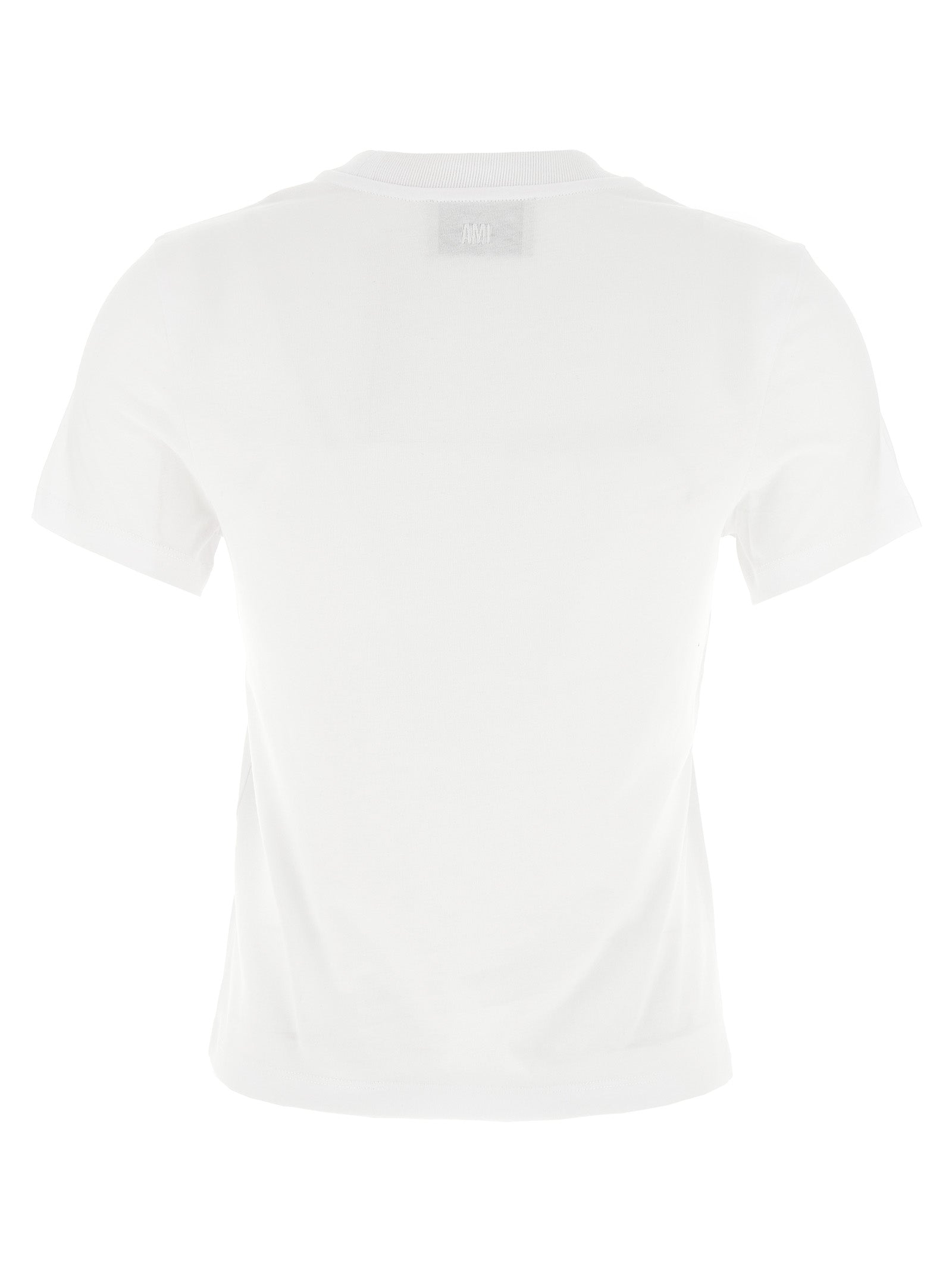 Ami Paris 'Ami De Coeur' Cropped T-Shirt