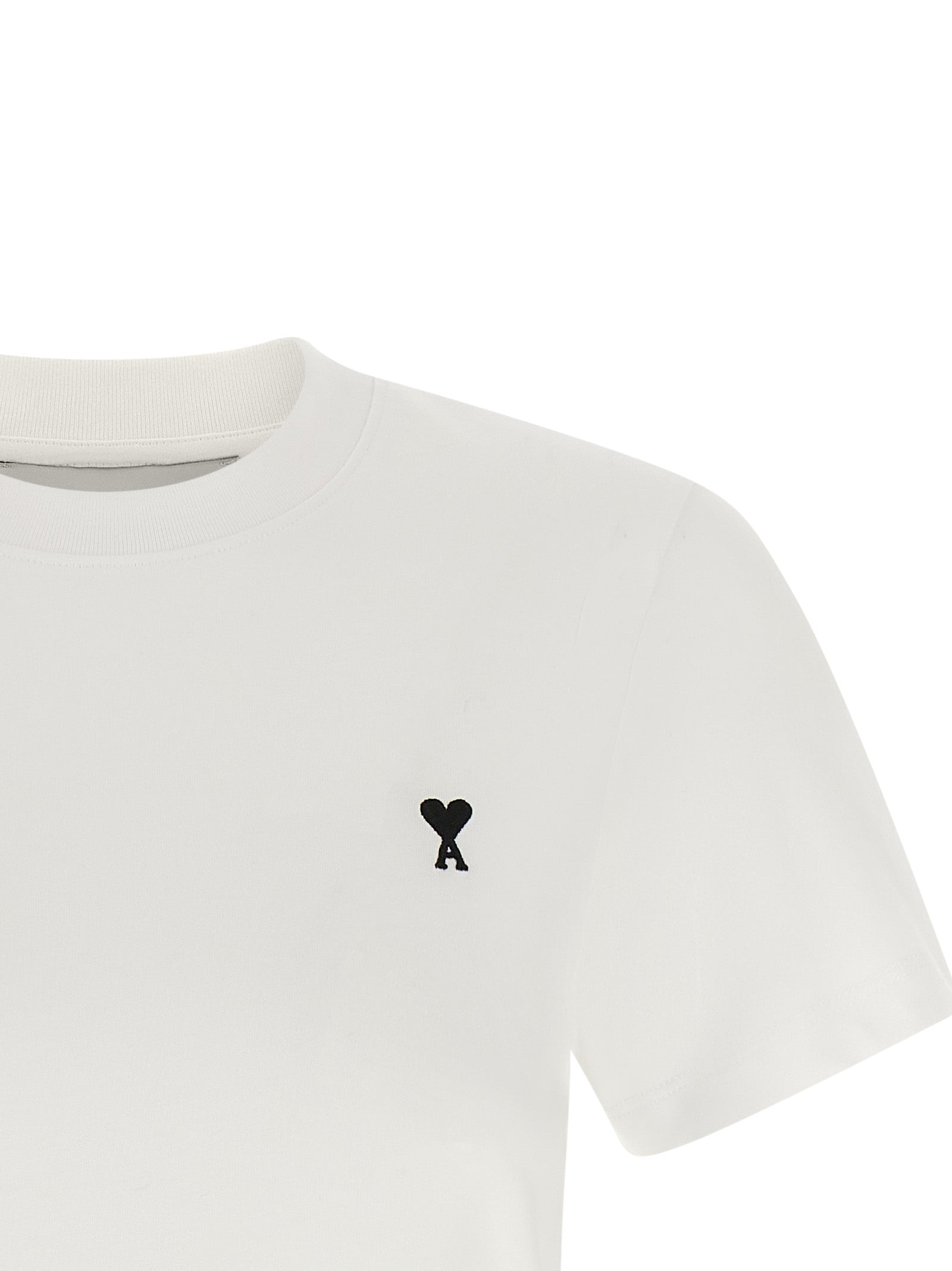Ami Paris 'Ami De Coeur' Cropped T-Shirt