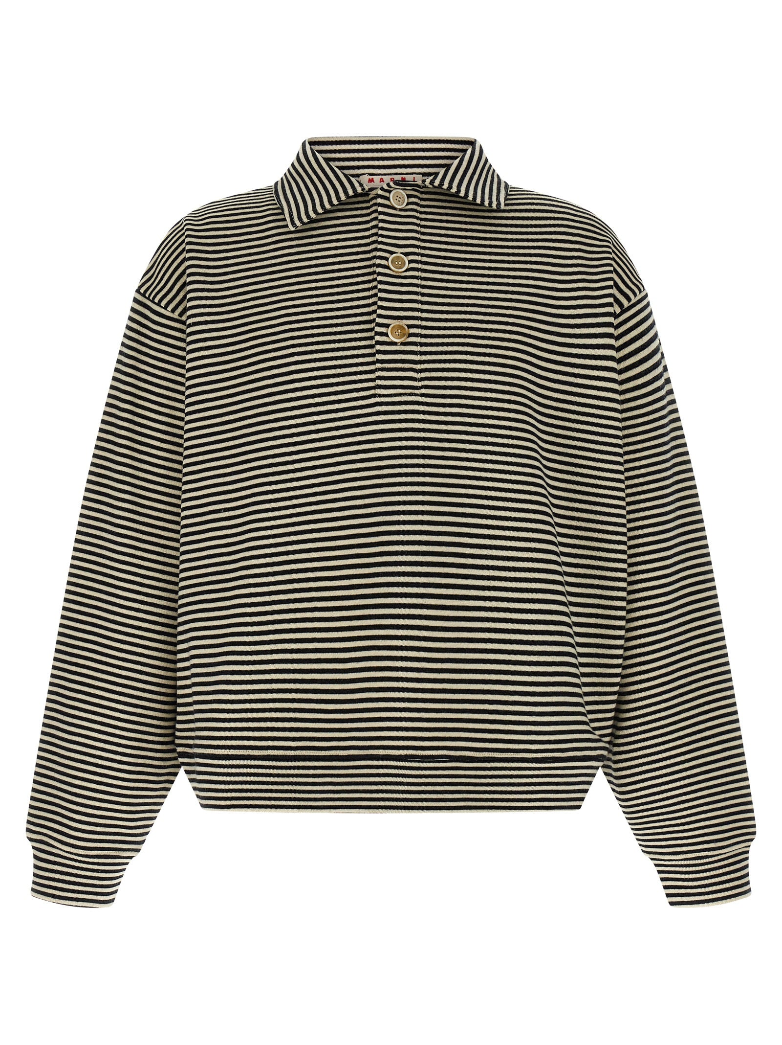 Marni Striped Polo Sweatshirt