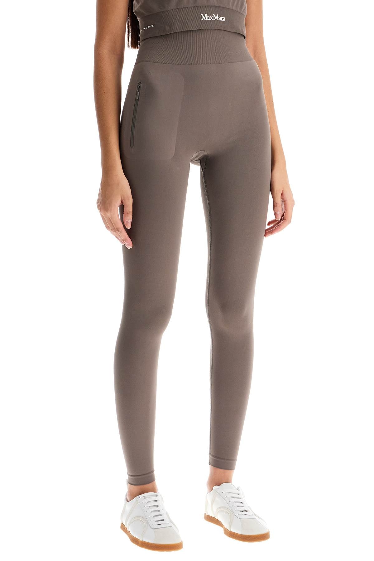 Max Mara Leisure 'Fire' Sport Leggings With Logo Print