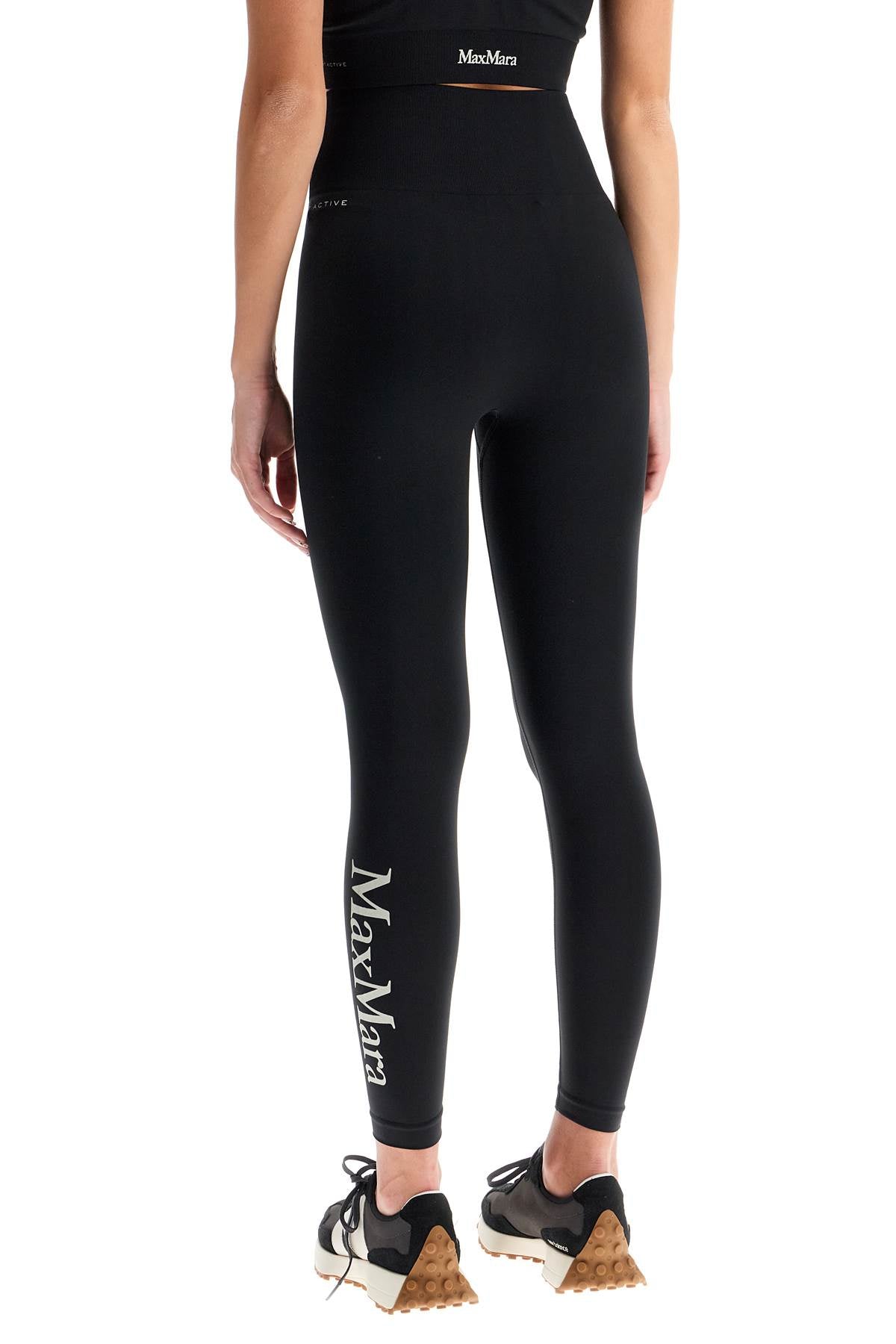 Max Mara Leisure 'Fire' Sport Leggings With Logo Print