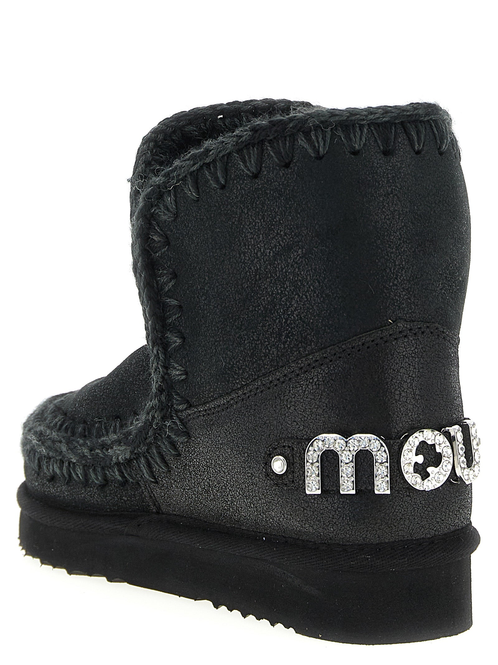 Mou 'Eskimo 18 Rhinestone Logo' Ankle Boots