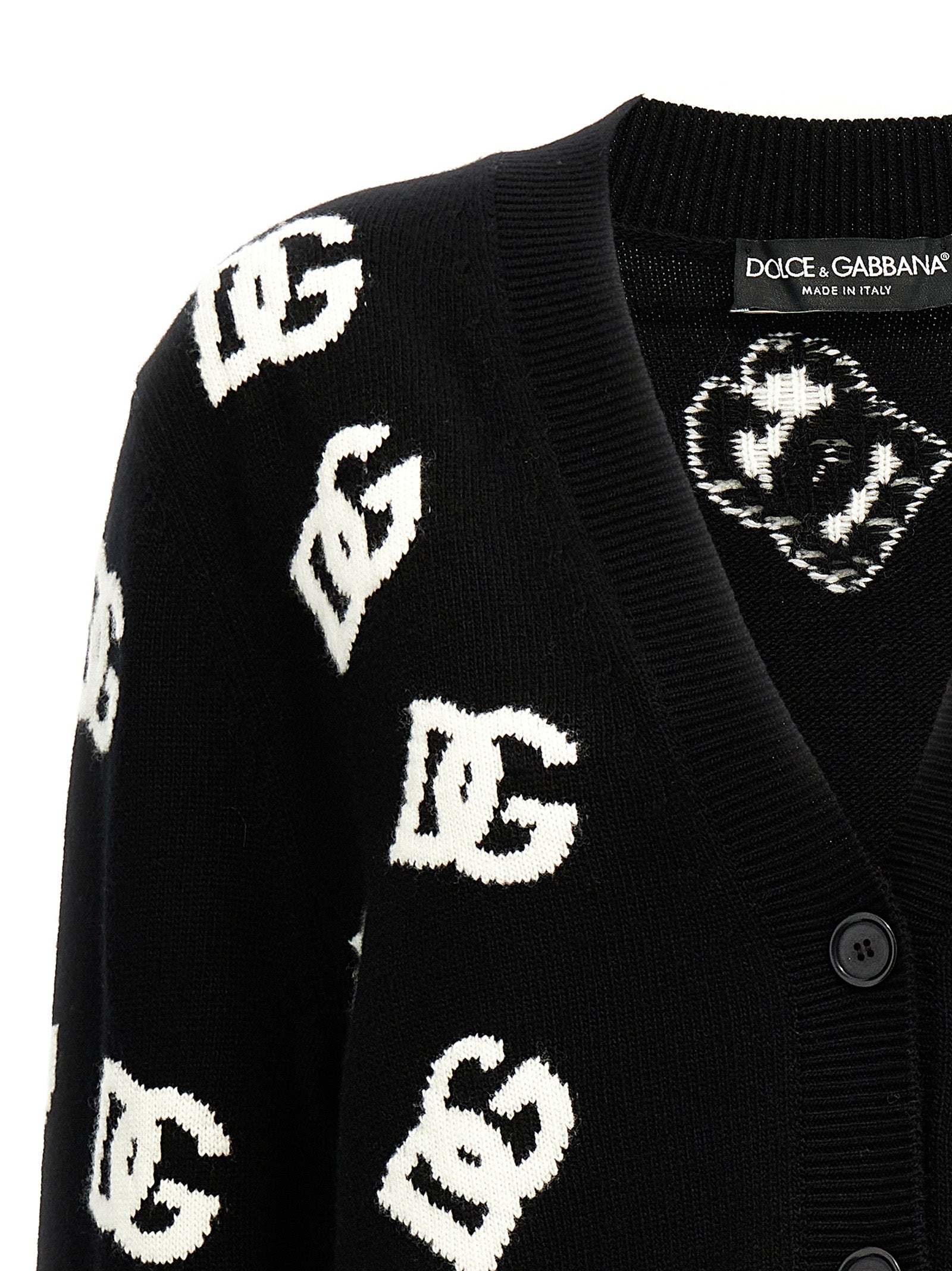 Dolce & Gabbana Jacquard Logo Cardigan