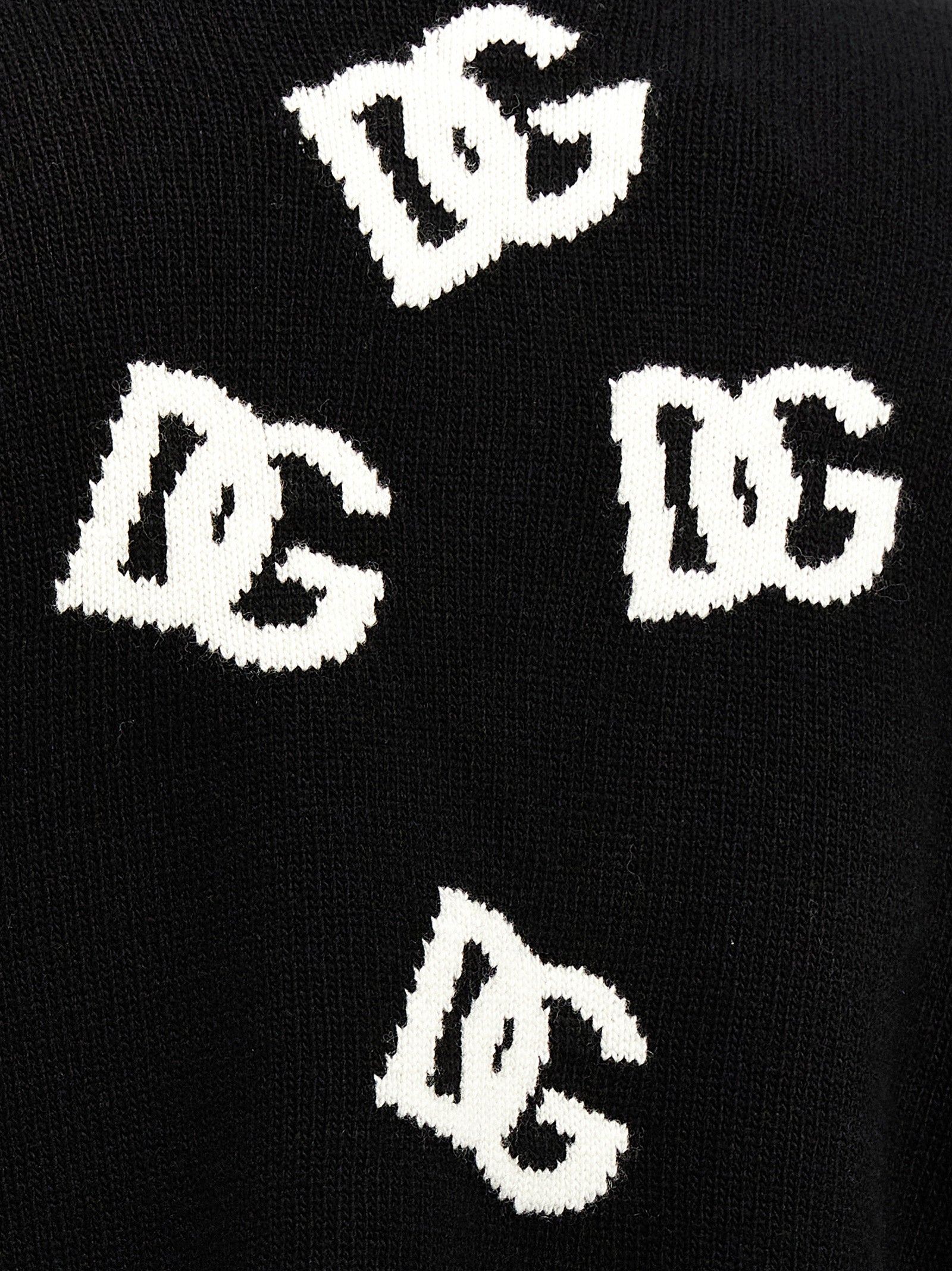 Dolce & Gabbana Jacqurd Logo Sweater