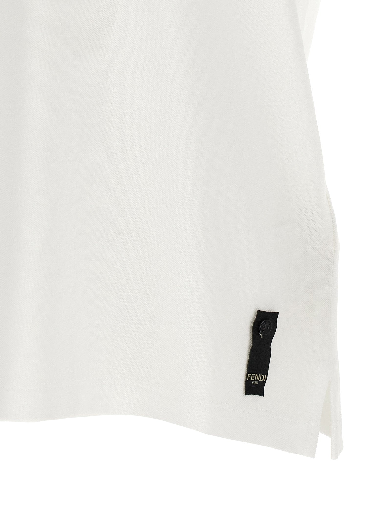 Fendi Ff Metallic Logo Polo Shirt