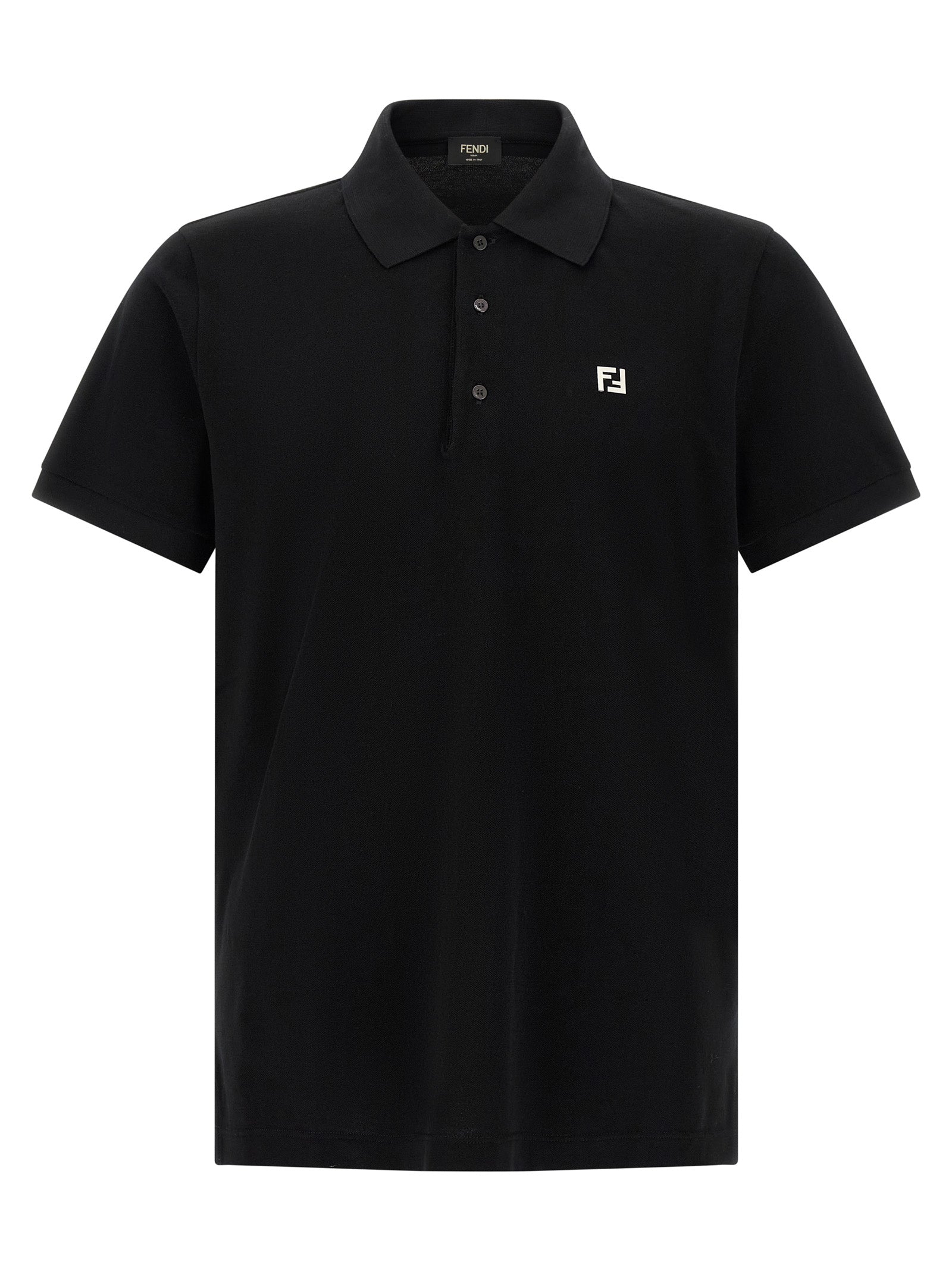 Fendi Ff Metallic Logo Polo Shirt
