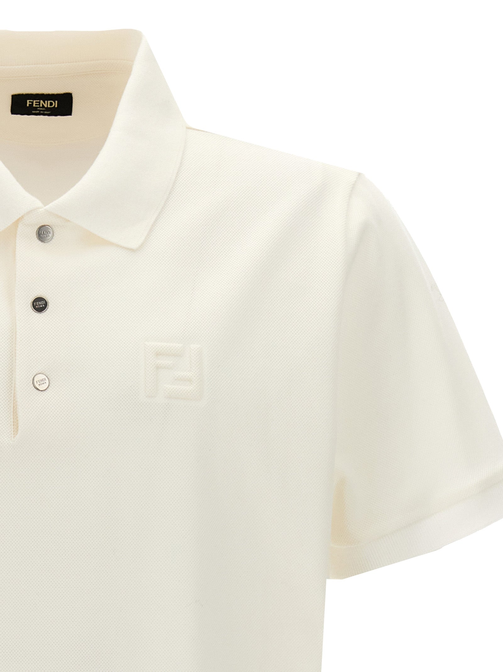 Fendi 'Embossed' Polo Shirt