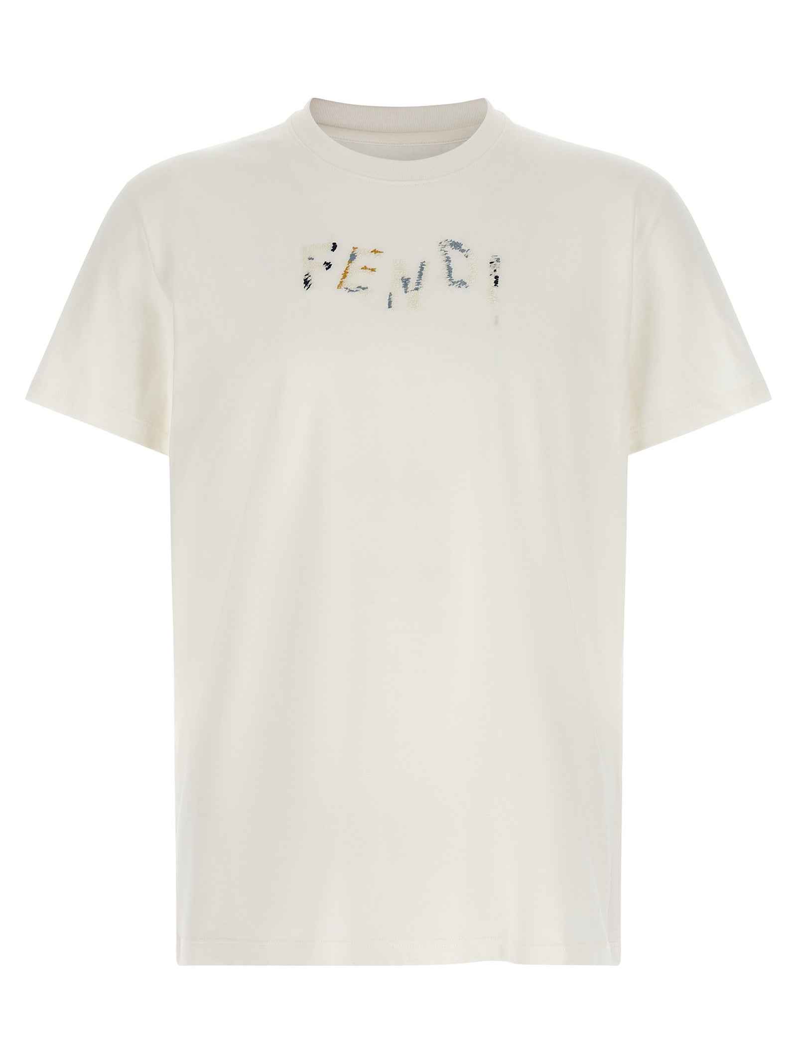 Fendi Logo Embroidery T-Shirt