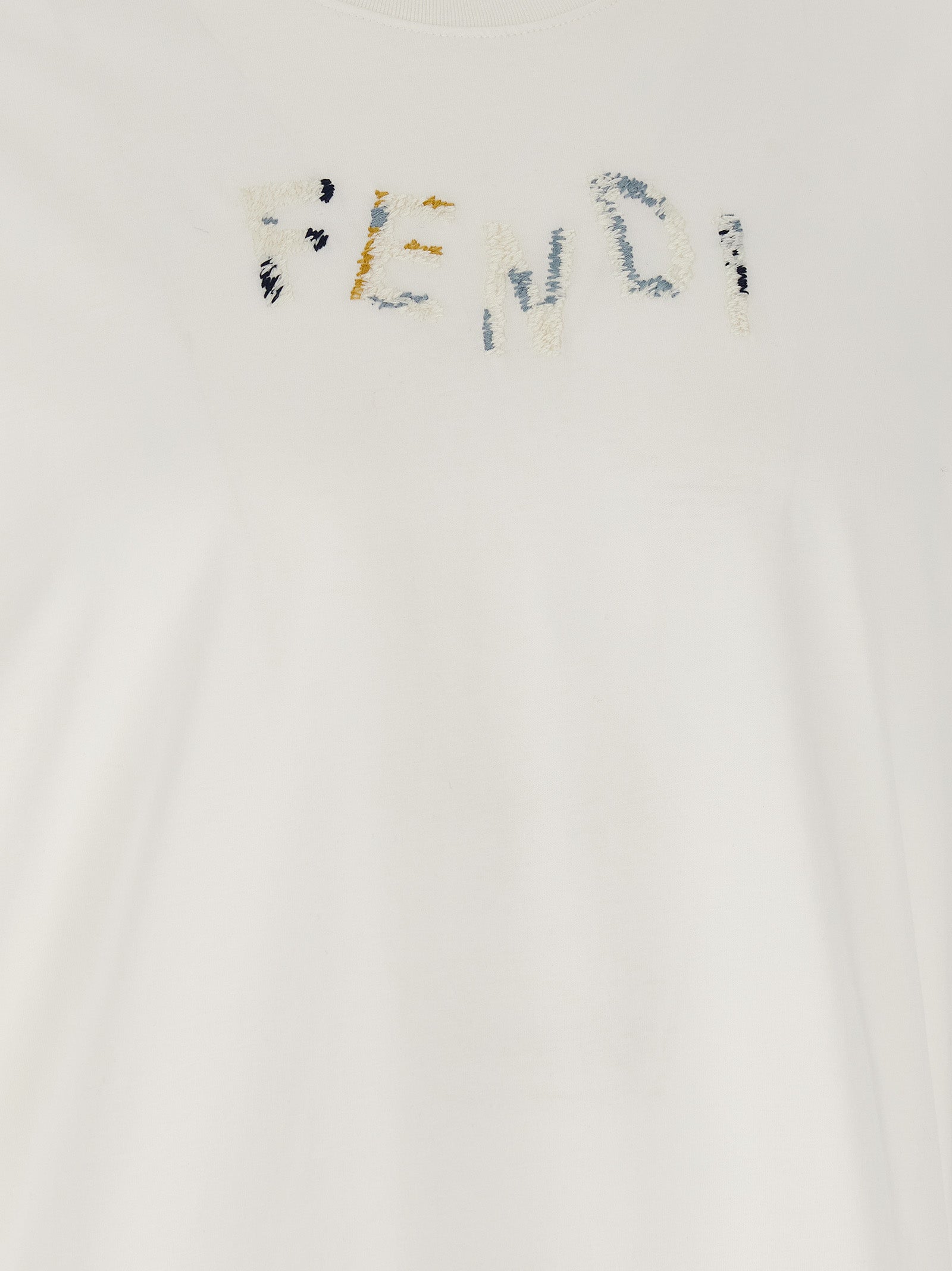 Fendi Logo Embroidery T-Shirt