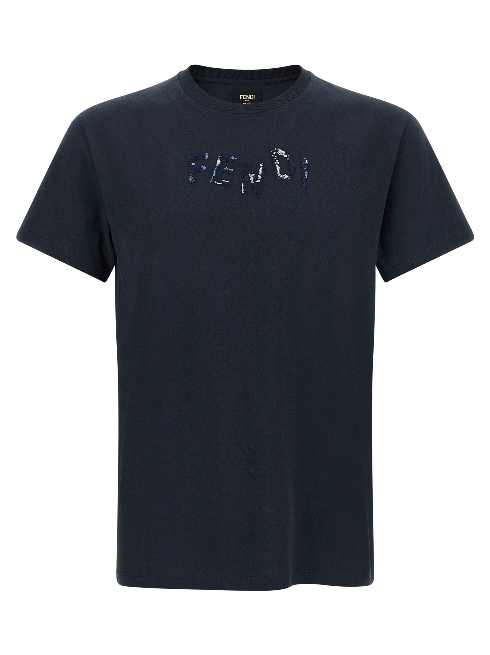 Fendi Logo Embroidery T-Shirt