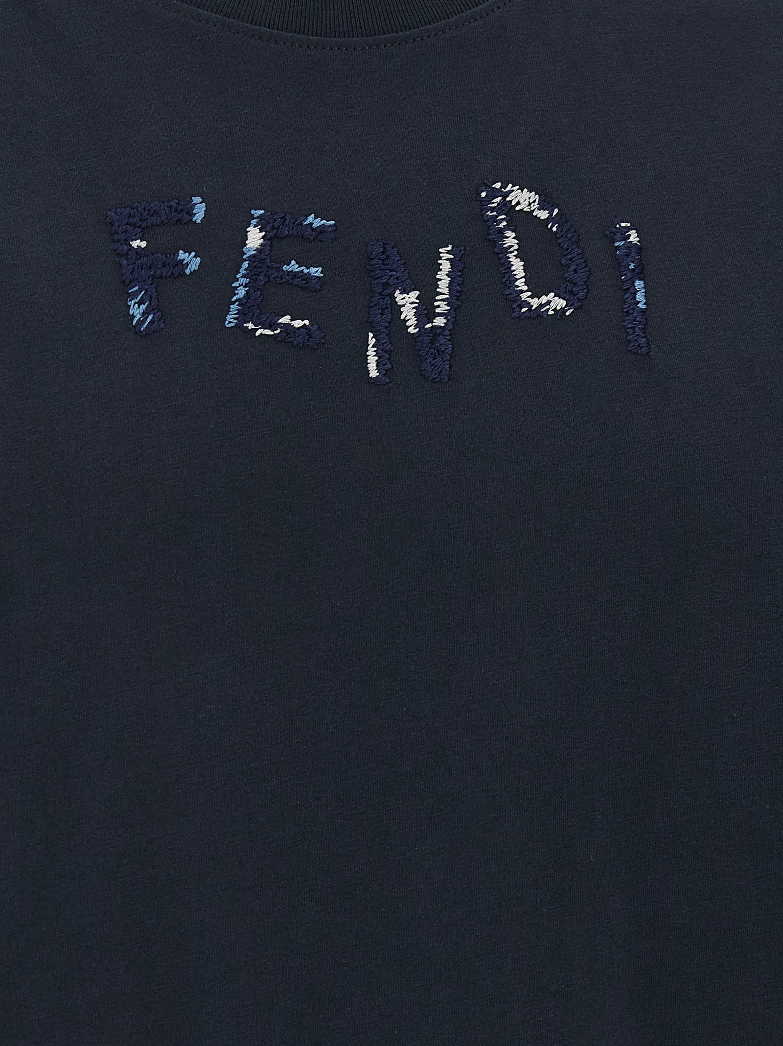 Fendi Logo Embroidery T-Shirt