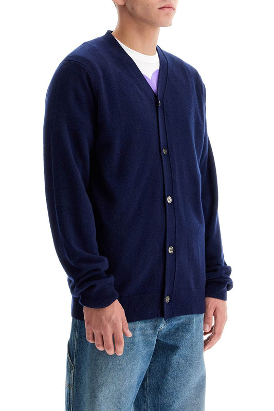 Comme Des Garcons Shirt Wool Cardigan With Buttons Blue