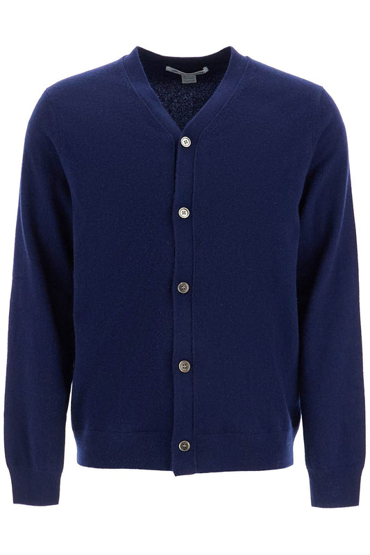 Comme Des Garcons Shirt Wool Cardigan With Buttons Blue