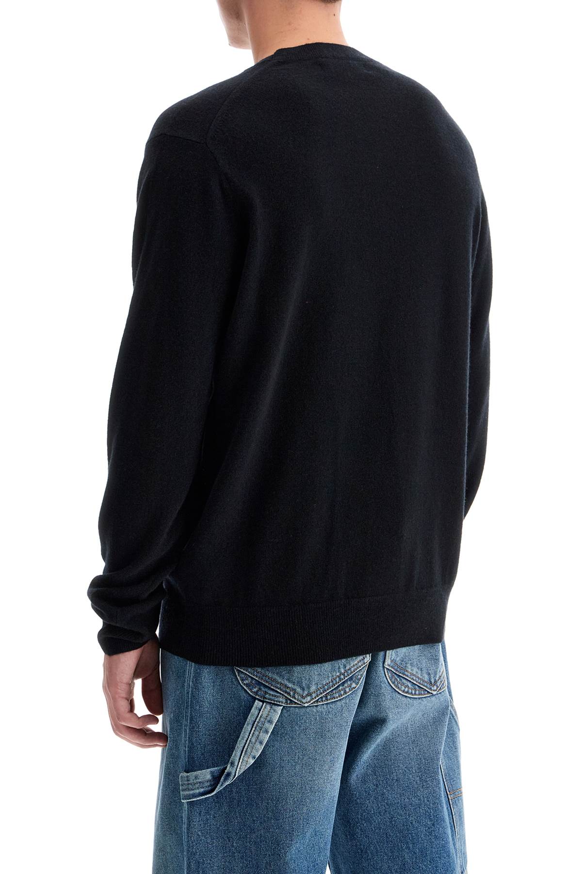 Comme Des Garcons Shirt Wool Crewneck Pullover Black