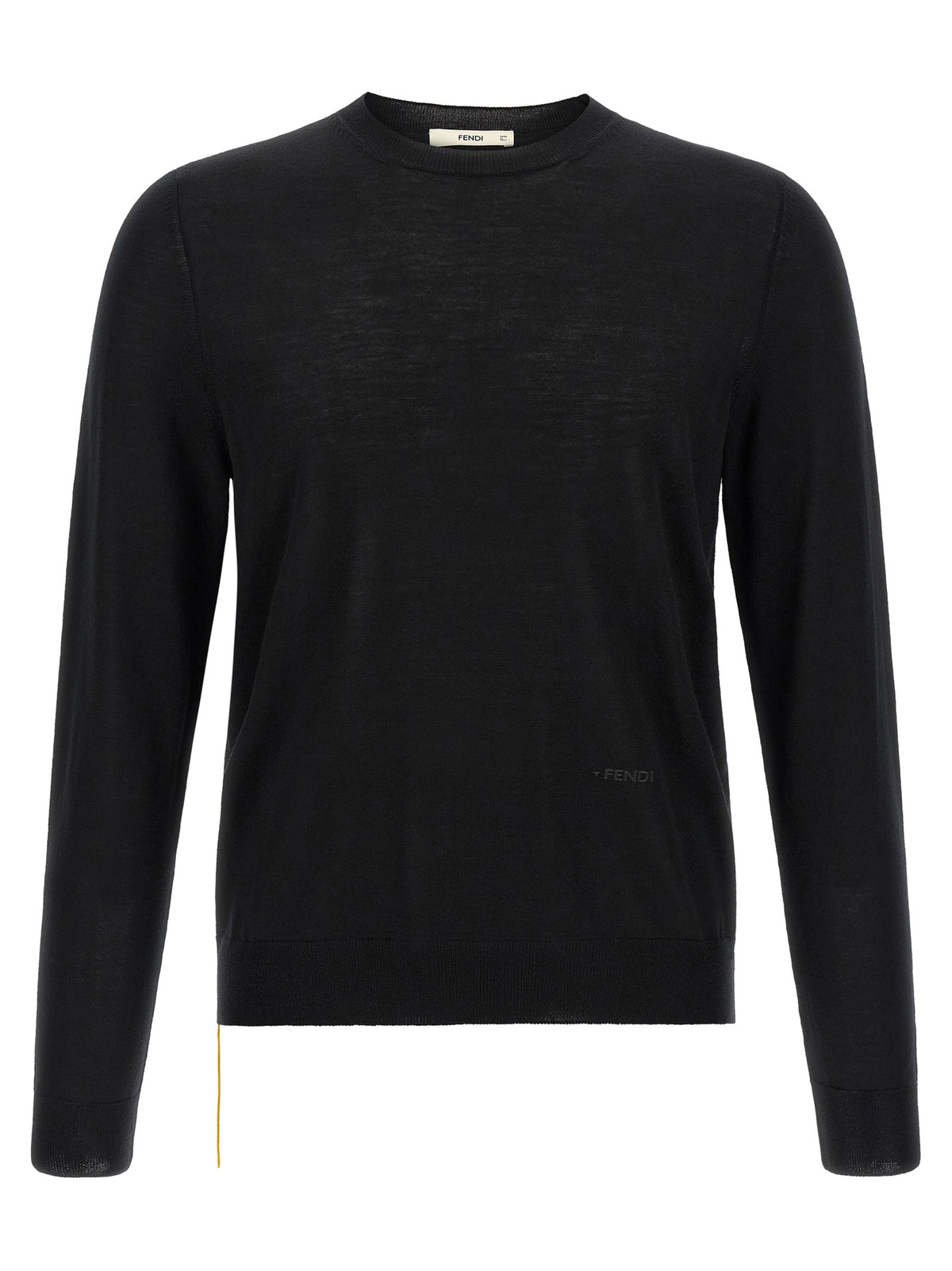 Fendi Yellow Stitching Sweater With Visible Thread