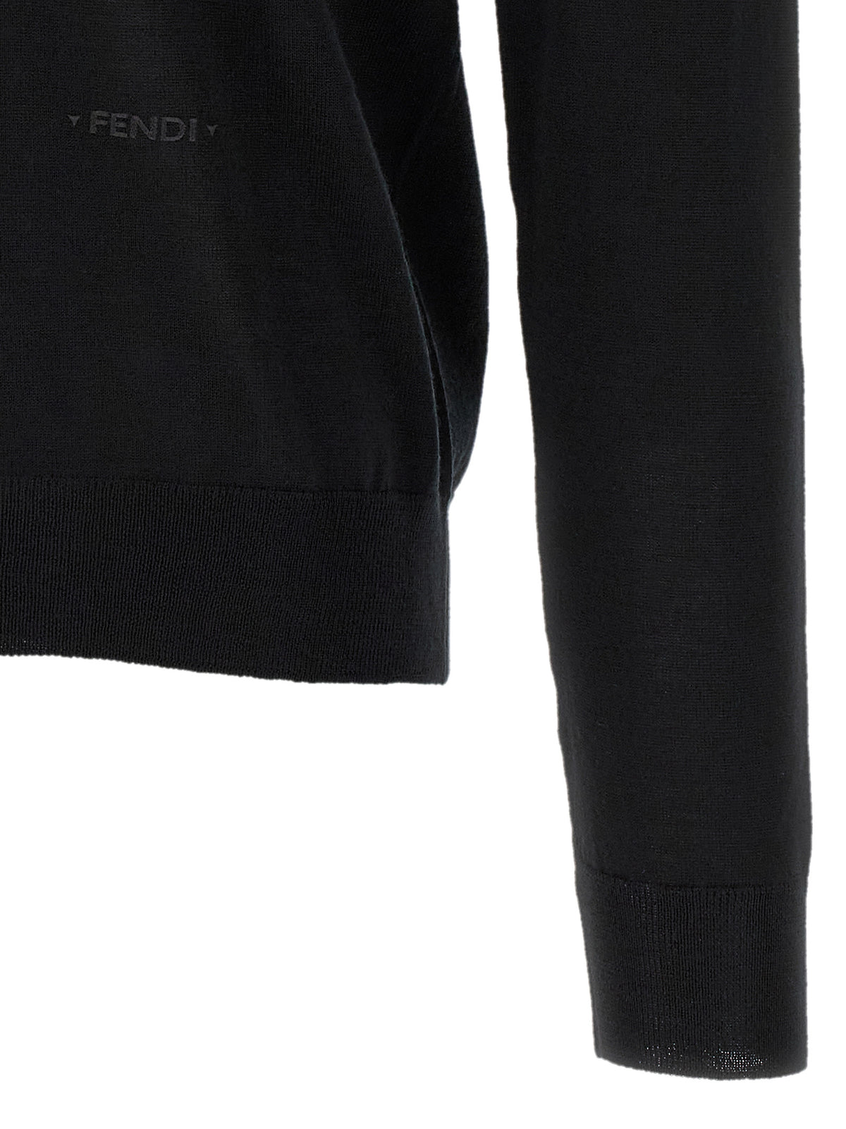 Fendi Yellow Stitching Sweater With Visible Thread