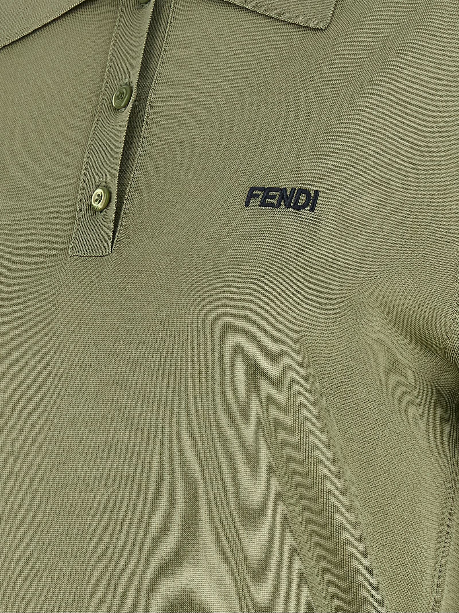 Fendi Shiny Viscose Polo Shirt