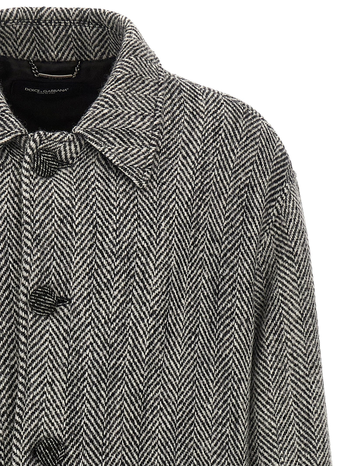 Dolce&Gabbana 'Chevron' Wool Coat