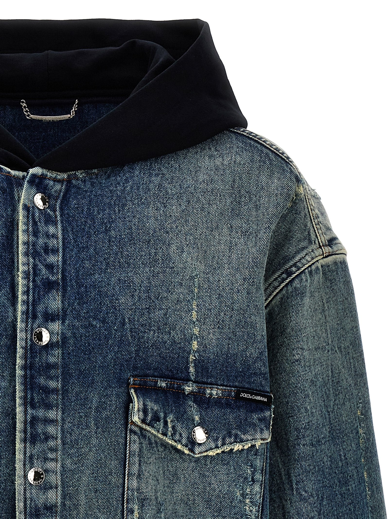 Dolce & Gabbana Denim Hooded Overshirt