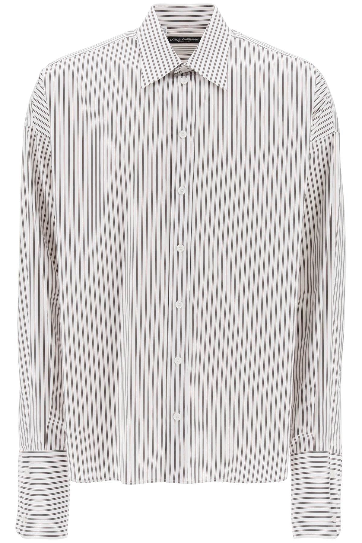 Dolce & Gabbana Oversized Striped Poplin Shirt