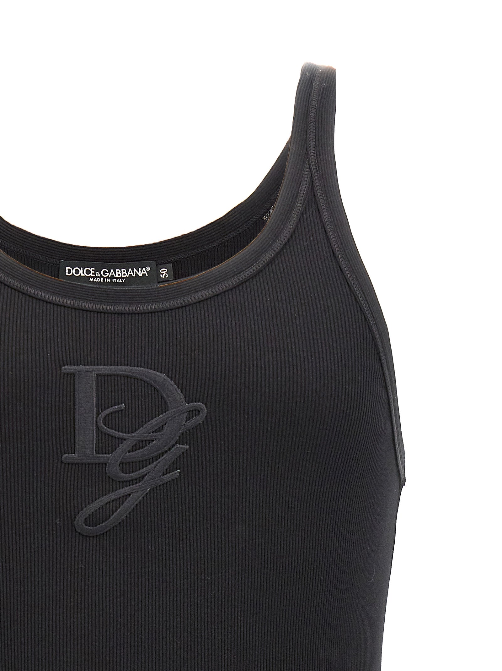 Dolce & Gabbana Logo Embroidery Tank Top