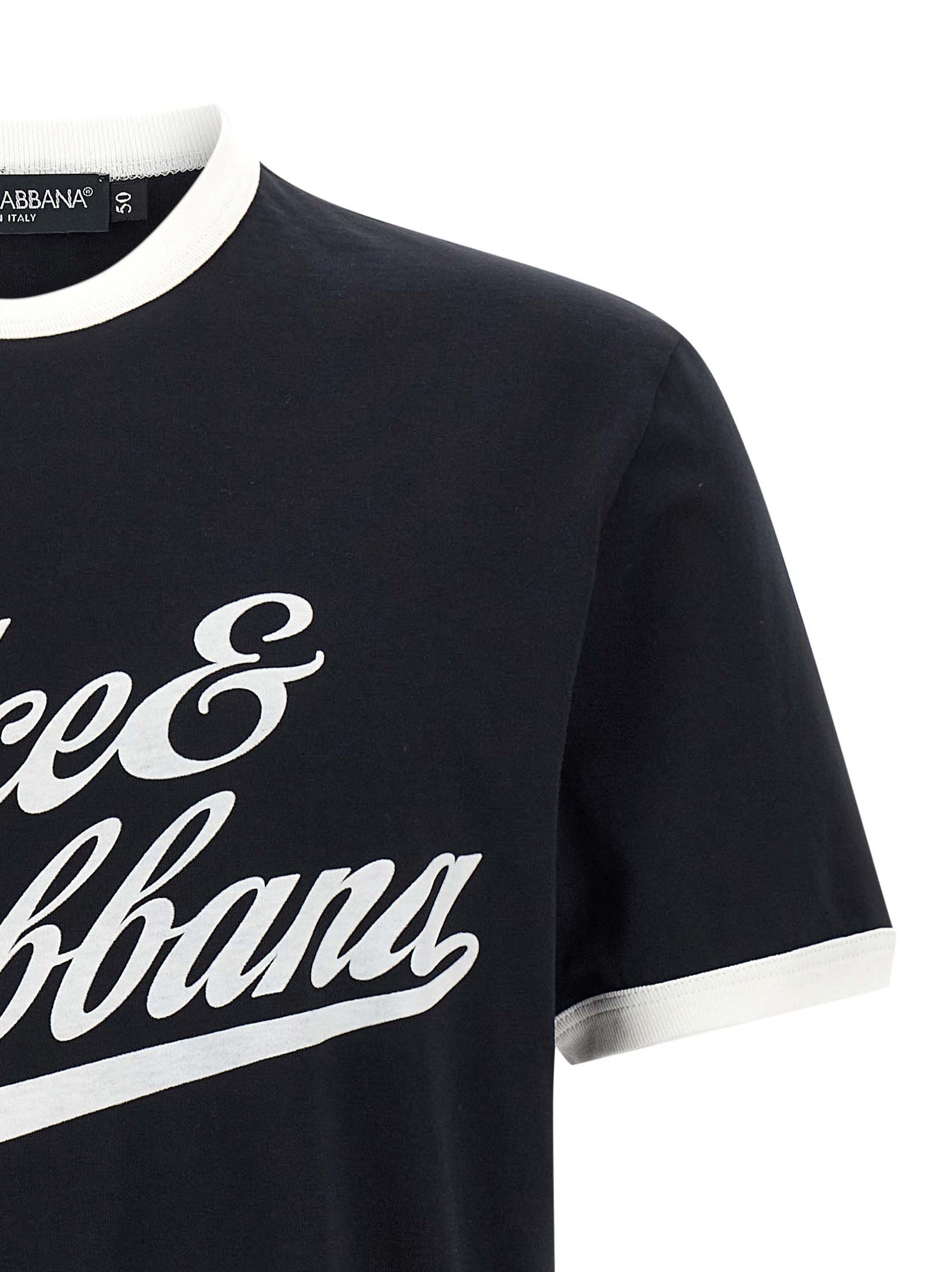 Dolce & Gabbana Velvet Logo T-Shirt