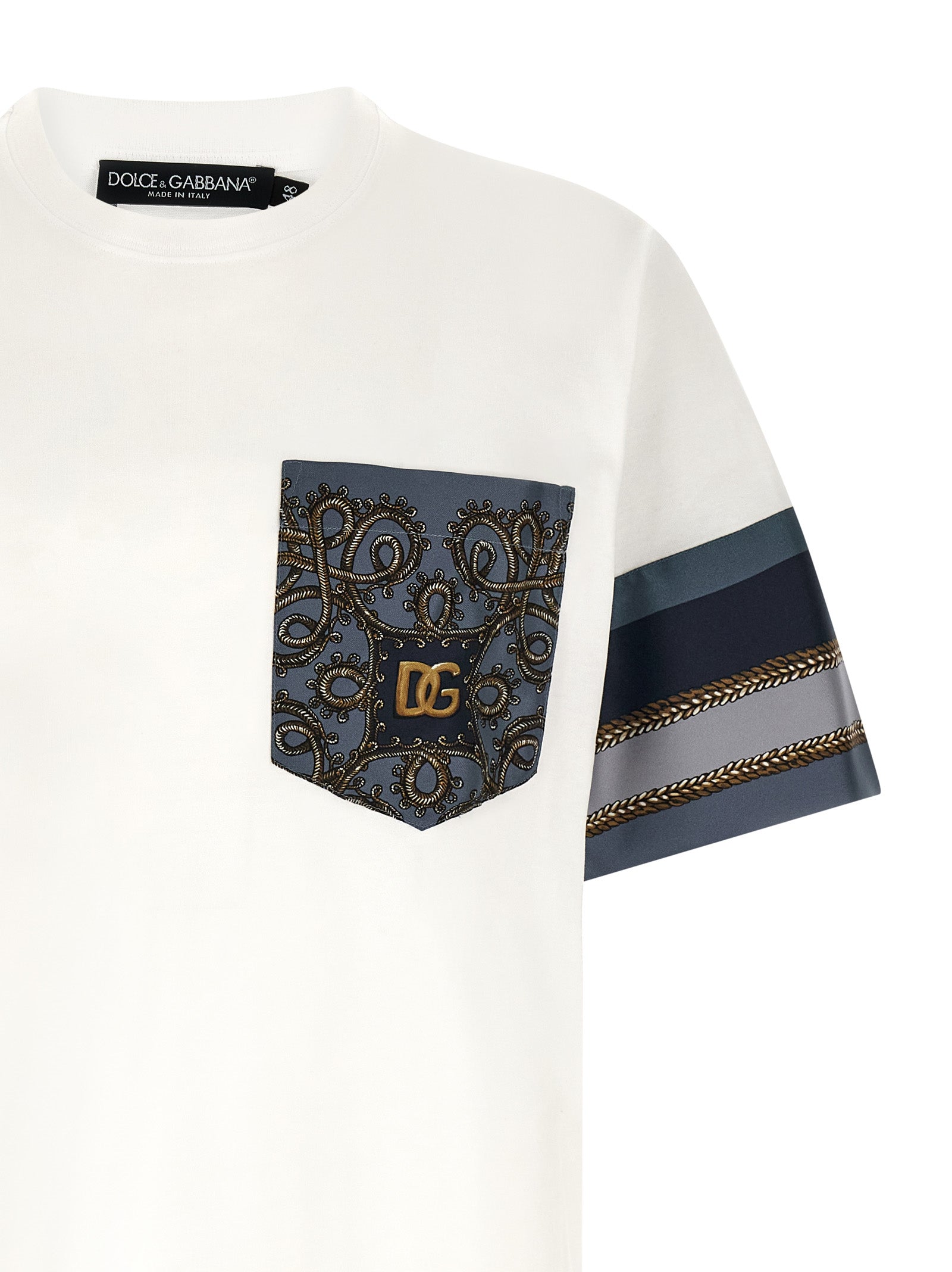 Dolce & Gabbana 'Cargo' Silk Insert T-Shirt