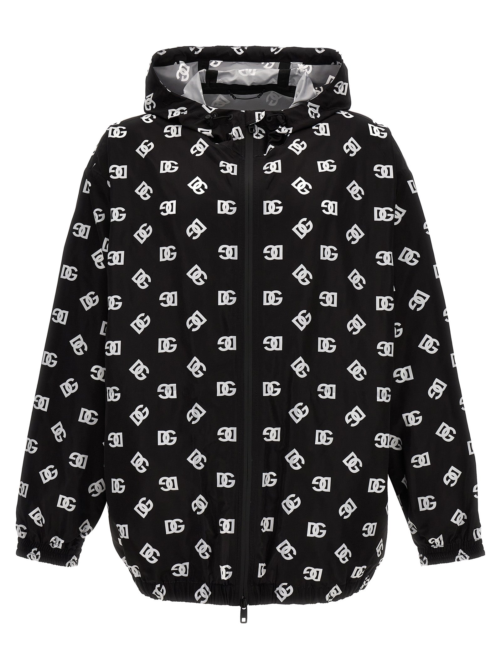 Dolce & Gabbana Logo Print Hooded Jacket