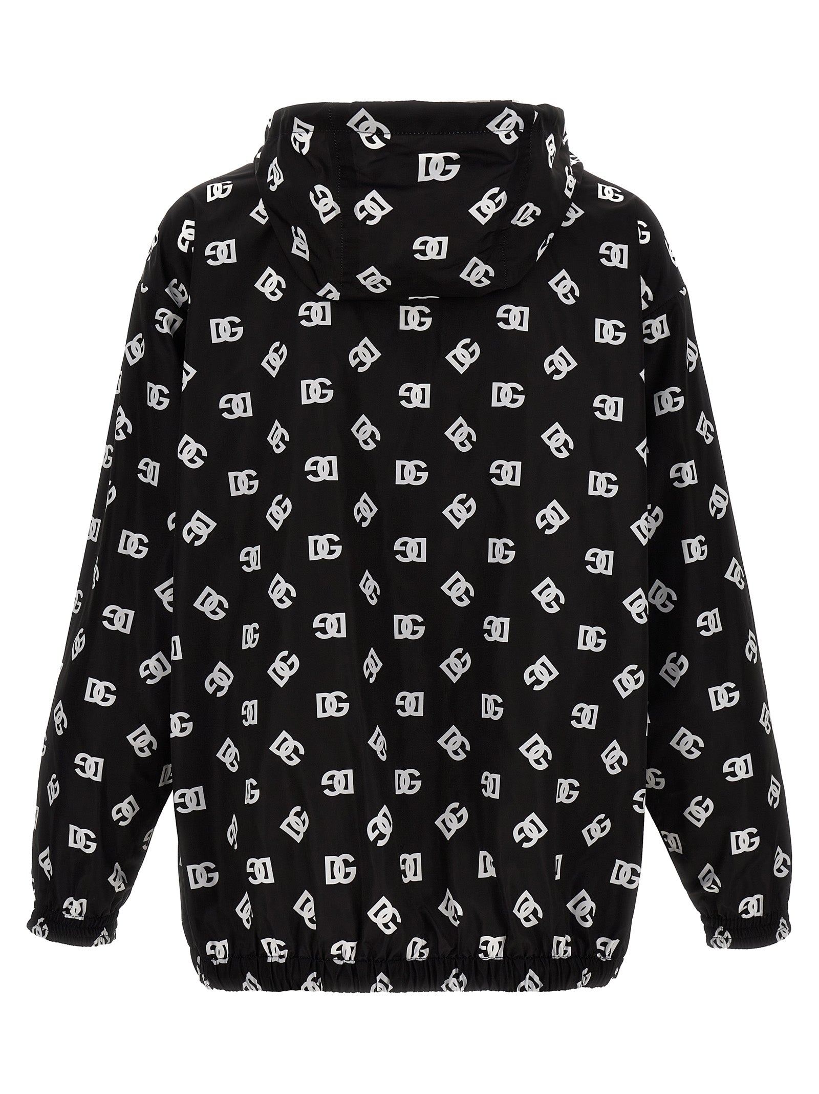 Dolce & Gabbana Logo Print Hooded Jacket