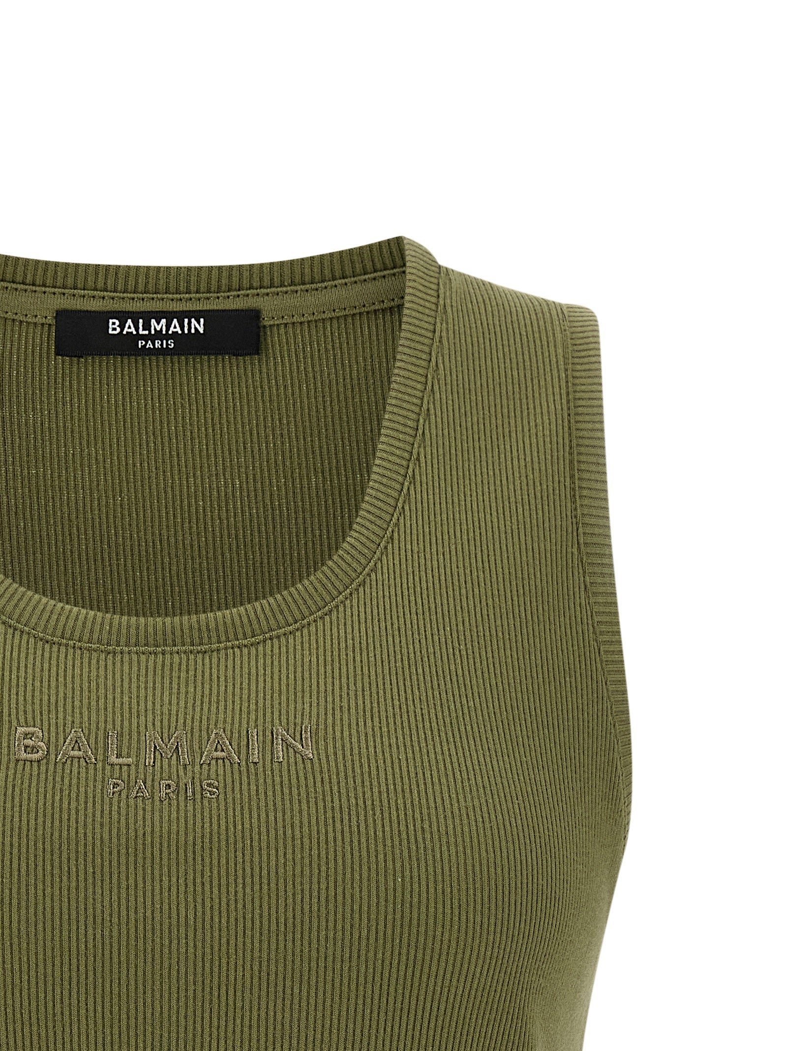 Balmain Logo Embroidery Tank Top