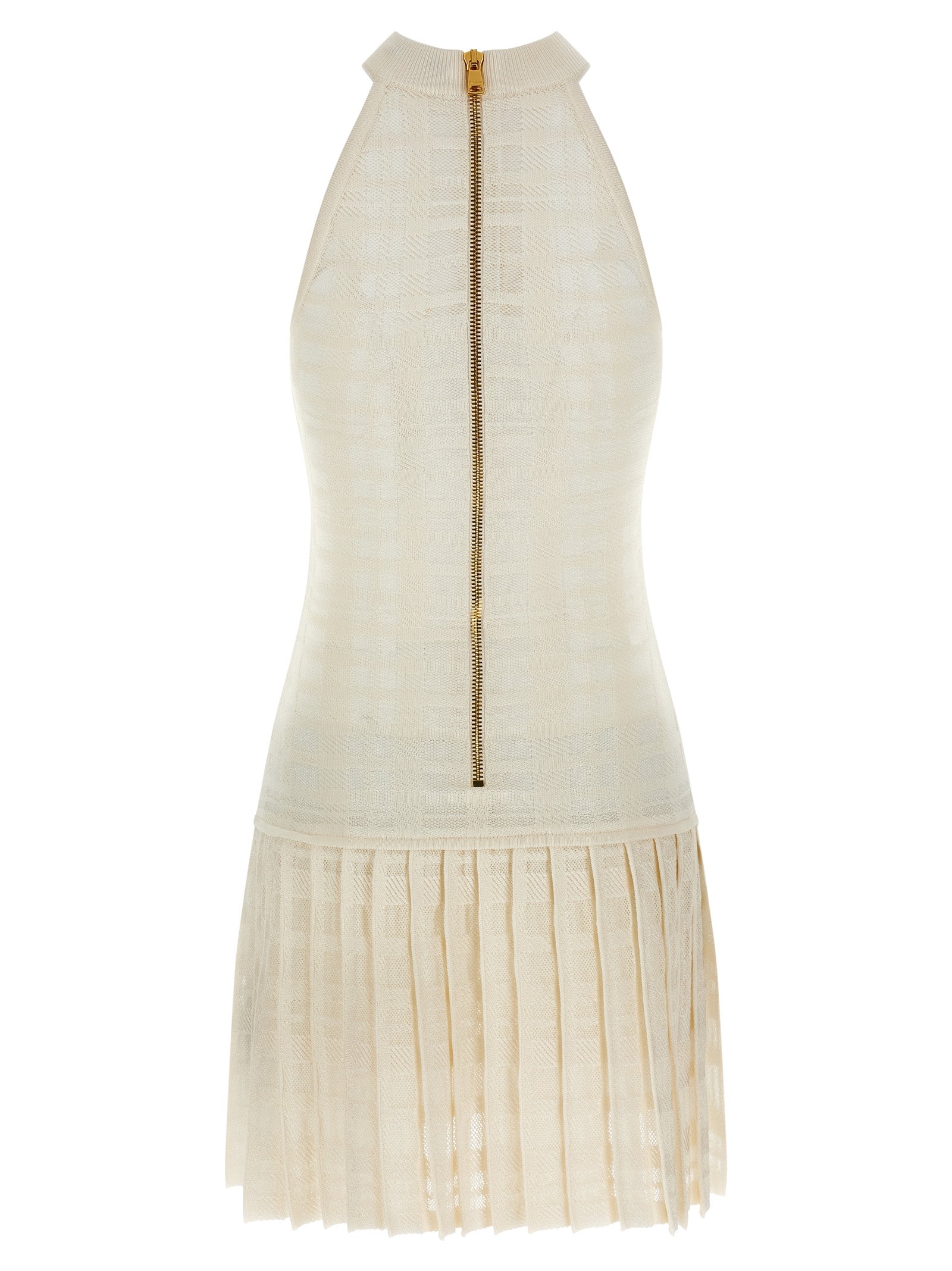 Balmain Tartan Knit Dress