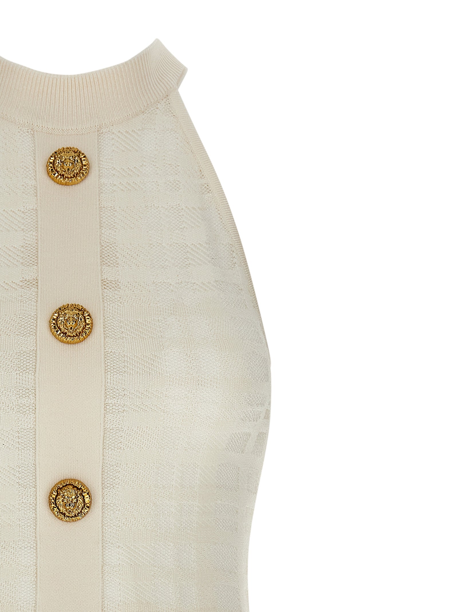 Balmain Tartan Knit Dress