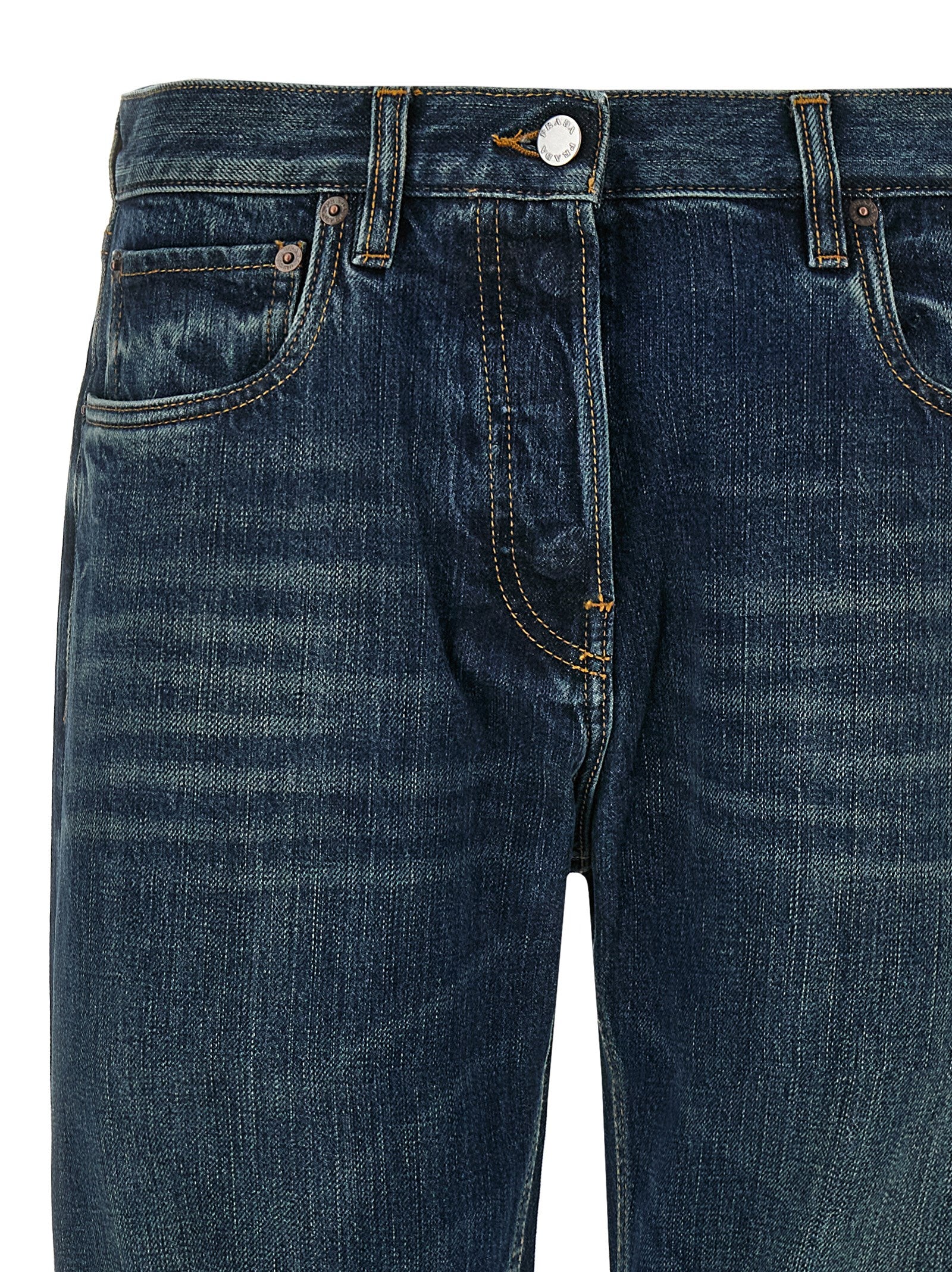 Prada Trompe L'Oeil Heart Jeans