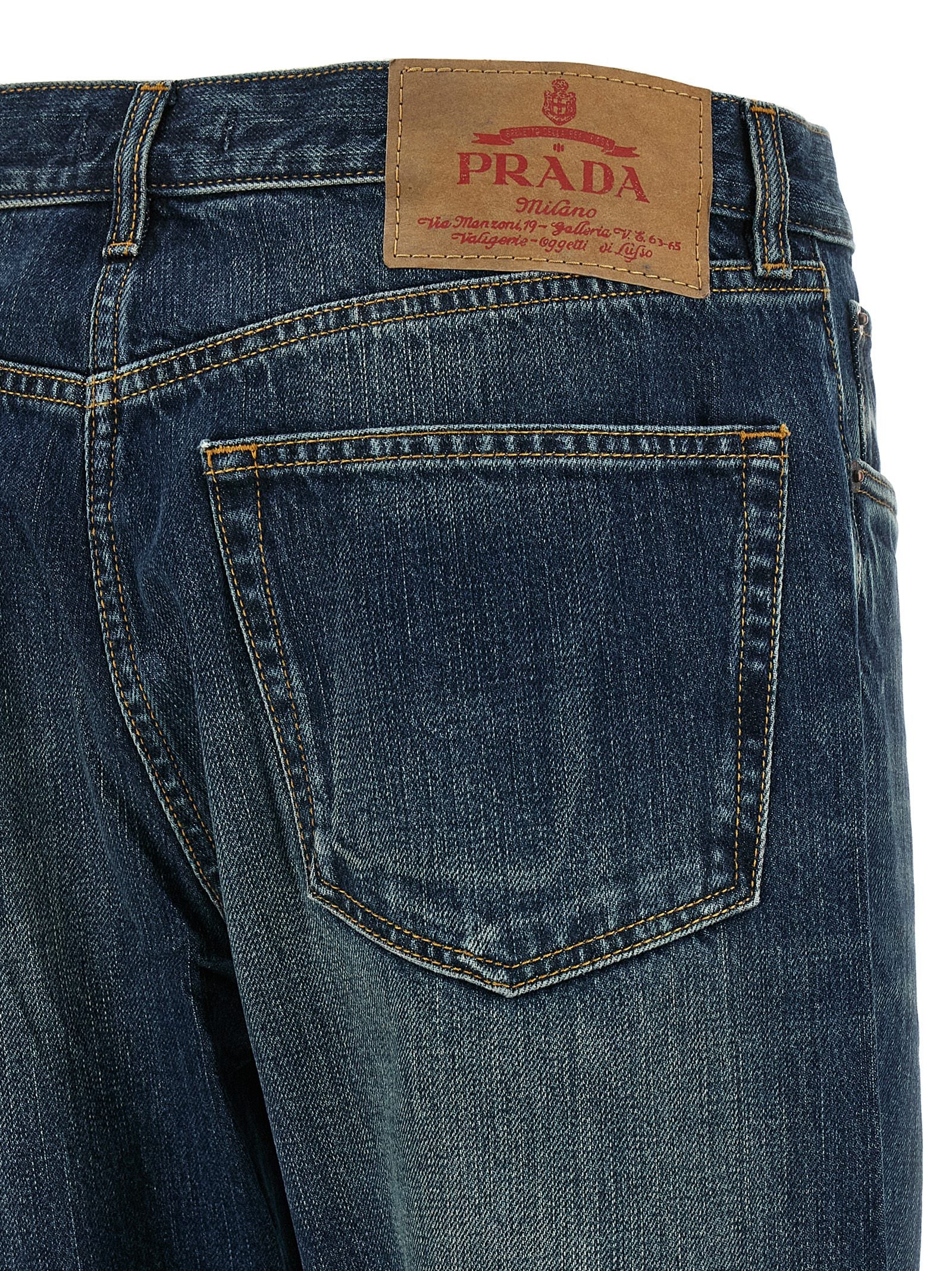 Prada Trompe L'Oeil Heart Jeans