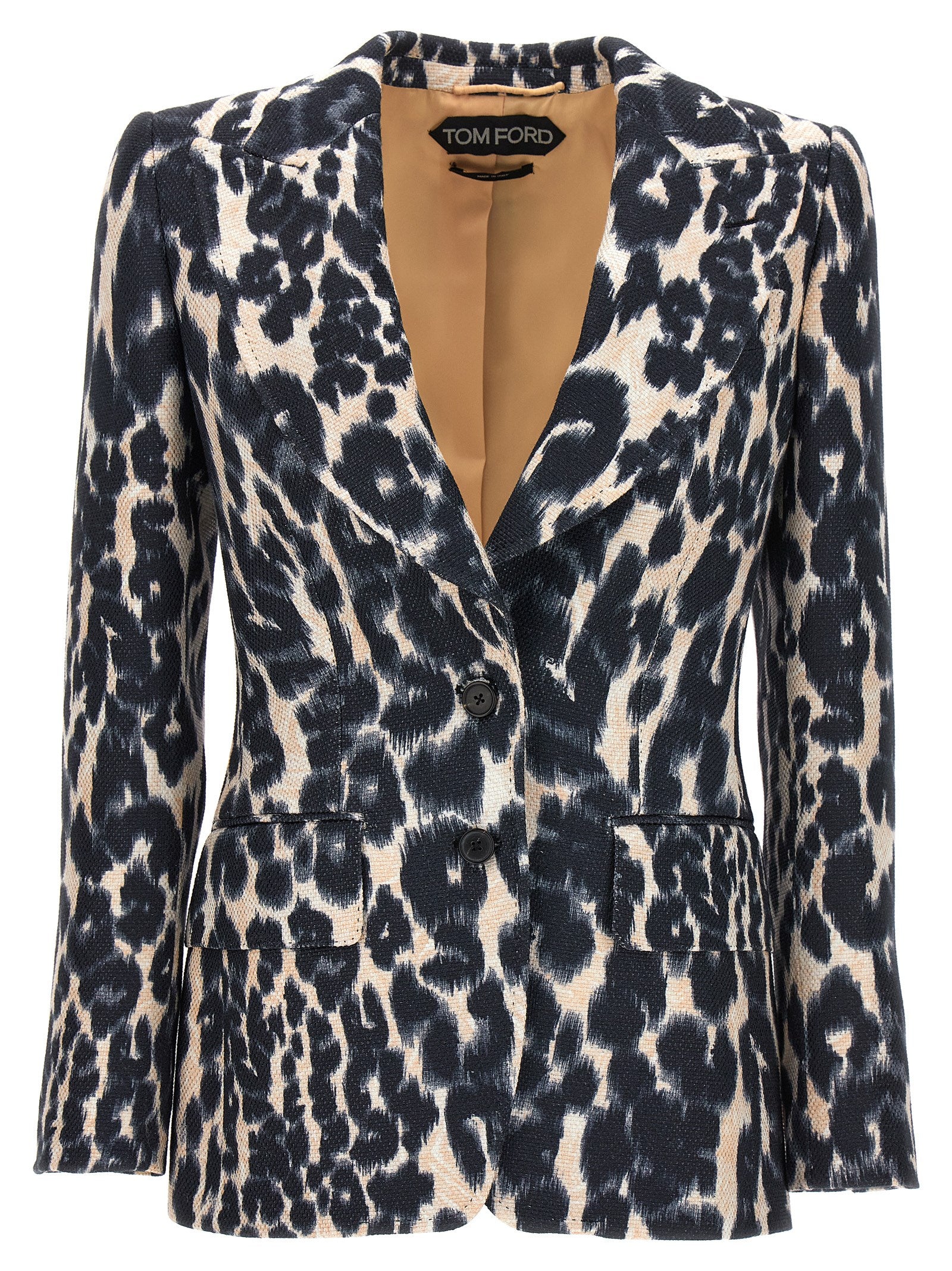 Tom Ford Animal Print Single-Breasted Blazer