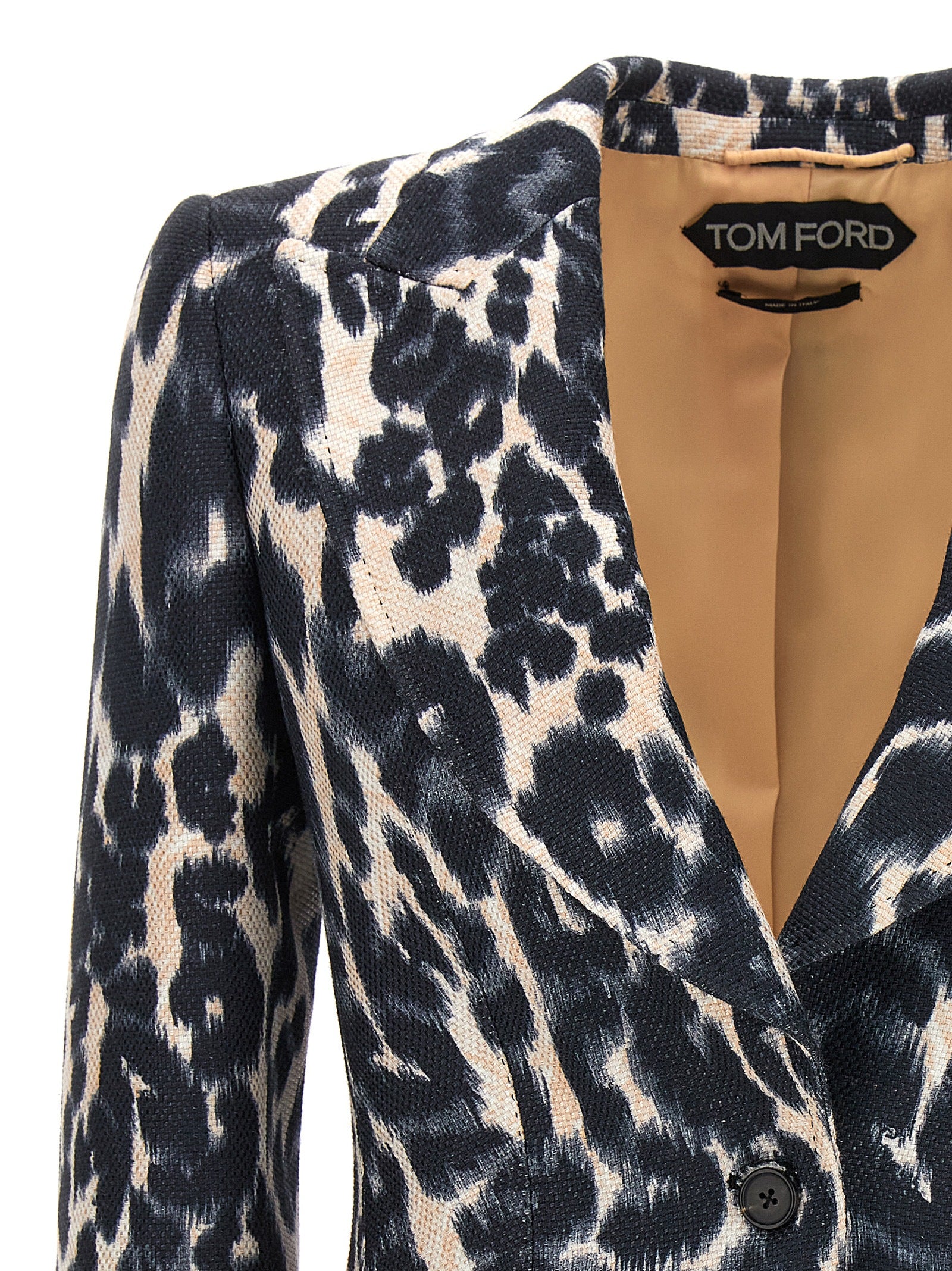 Tom Ford Animal Print Single-Breasted Blazer