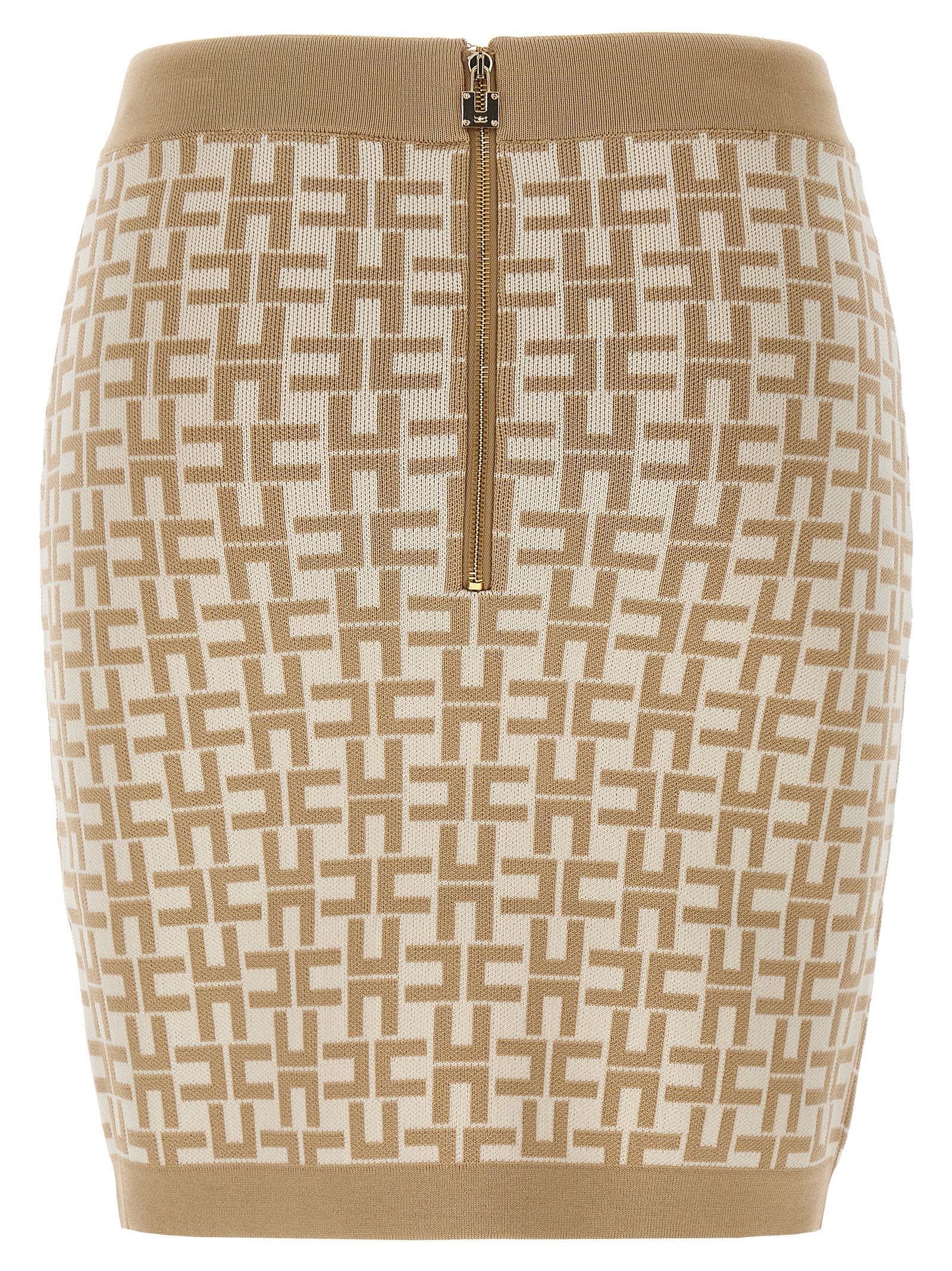 Elisabetta Franchi Jacquard Logo Skirt