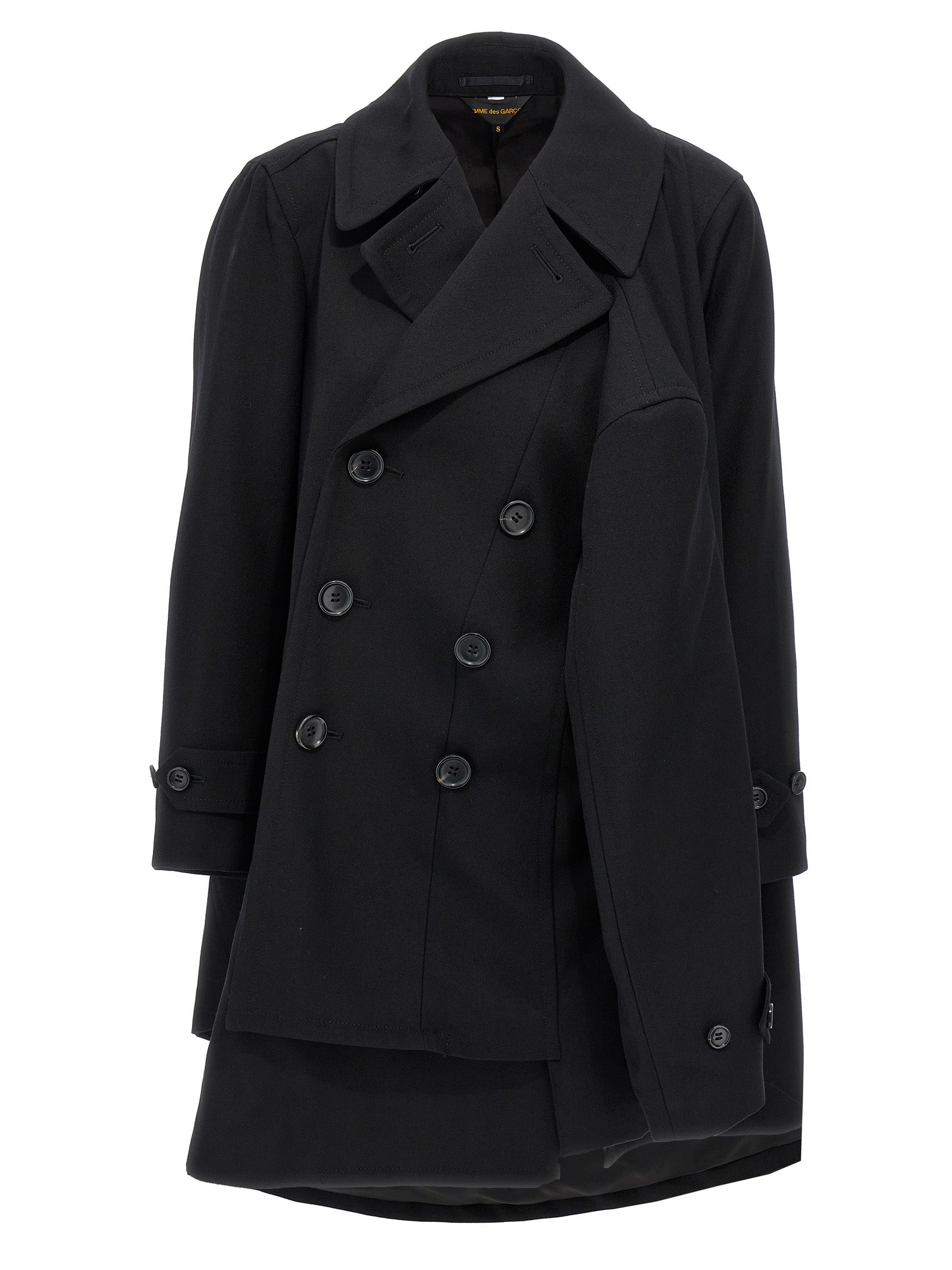 Comme Des Garçons Double-Breasted Coat 4 Sleeves