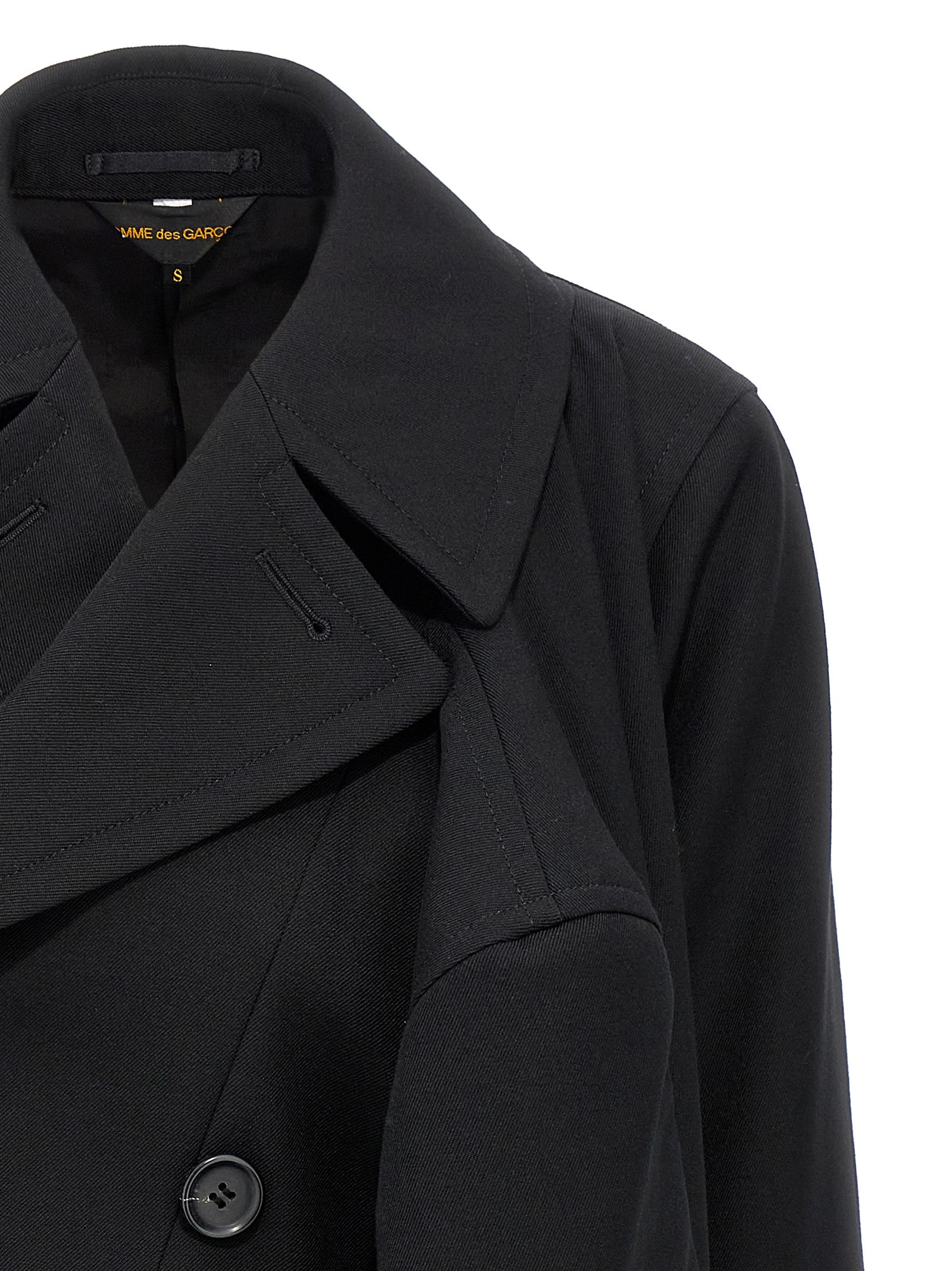 Comme Des Garçons Double-Breasted Coat 4 Sleeves