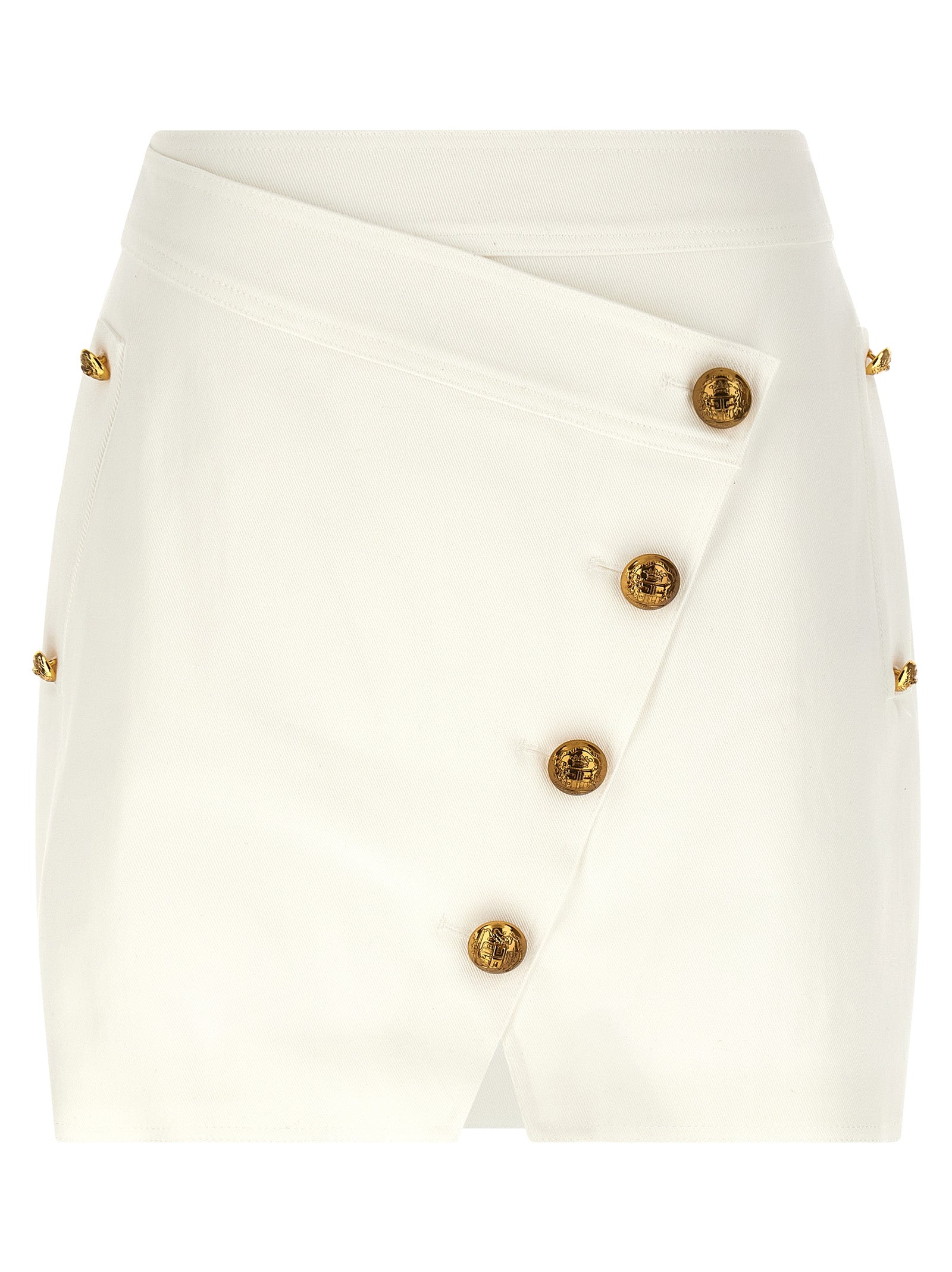 Elisabetta Franchi Jewel Button Skirt