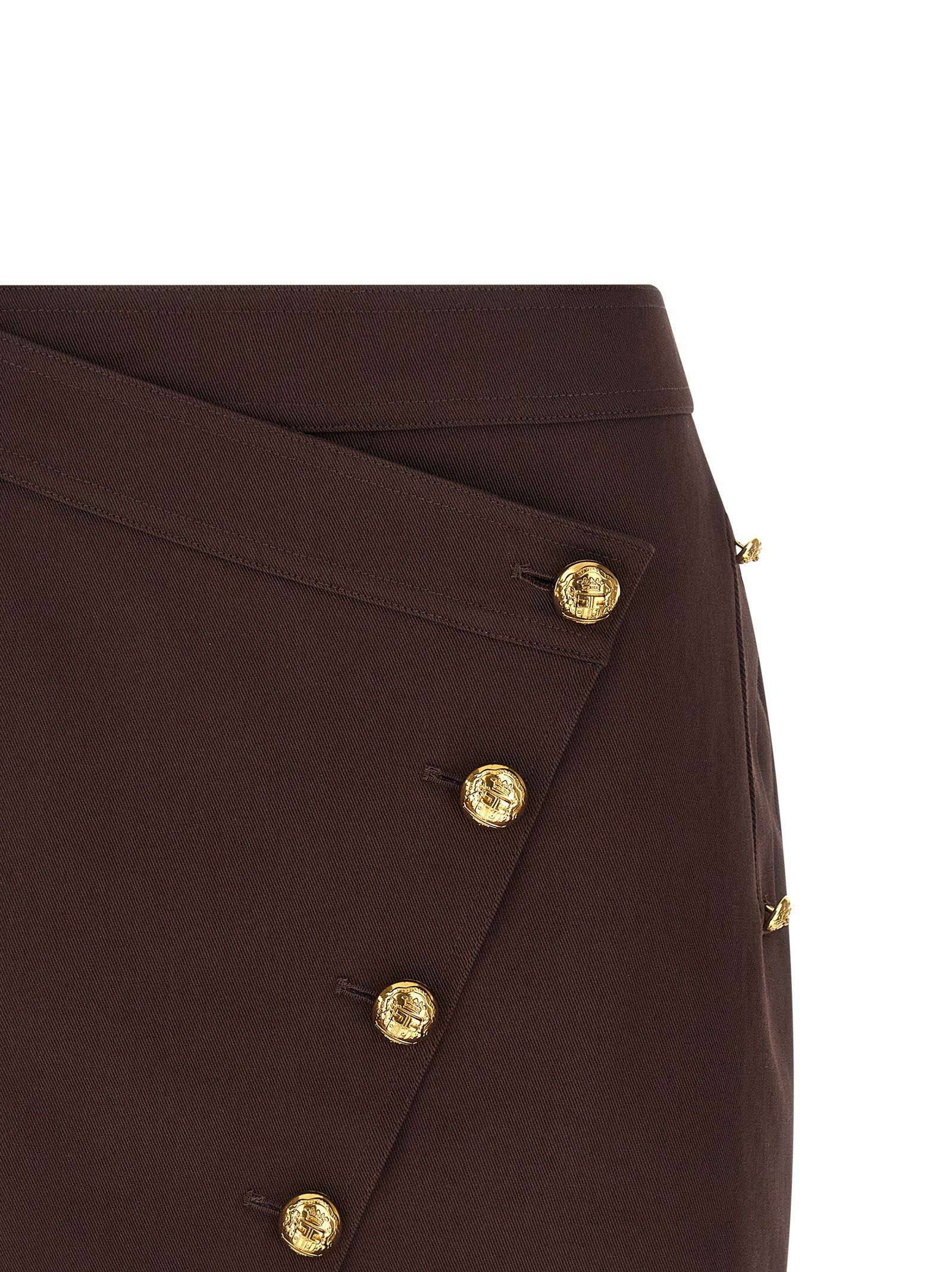 Elisabetta Franchi Jewel Button Skirt